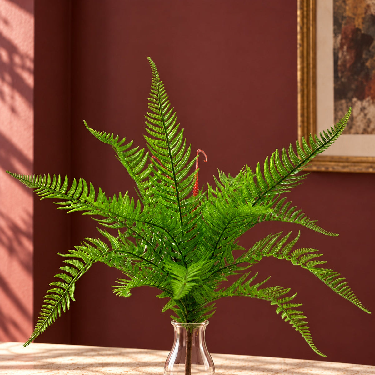 60cm Artificial Bushy Dixie Wood Fern Faux Green Plant
