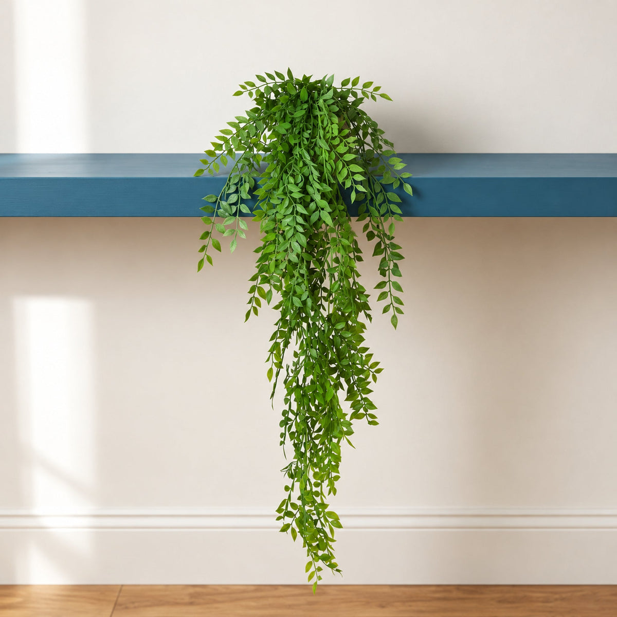 100cm Hanging Artificial String of Pearls Fern Plant Dark Green