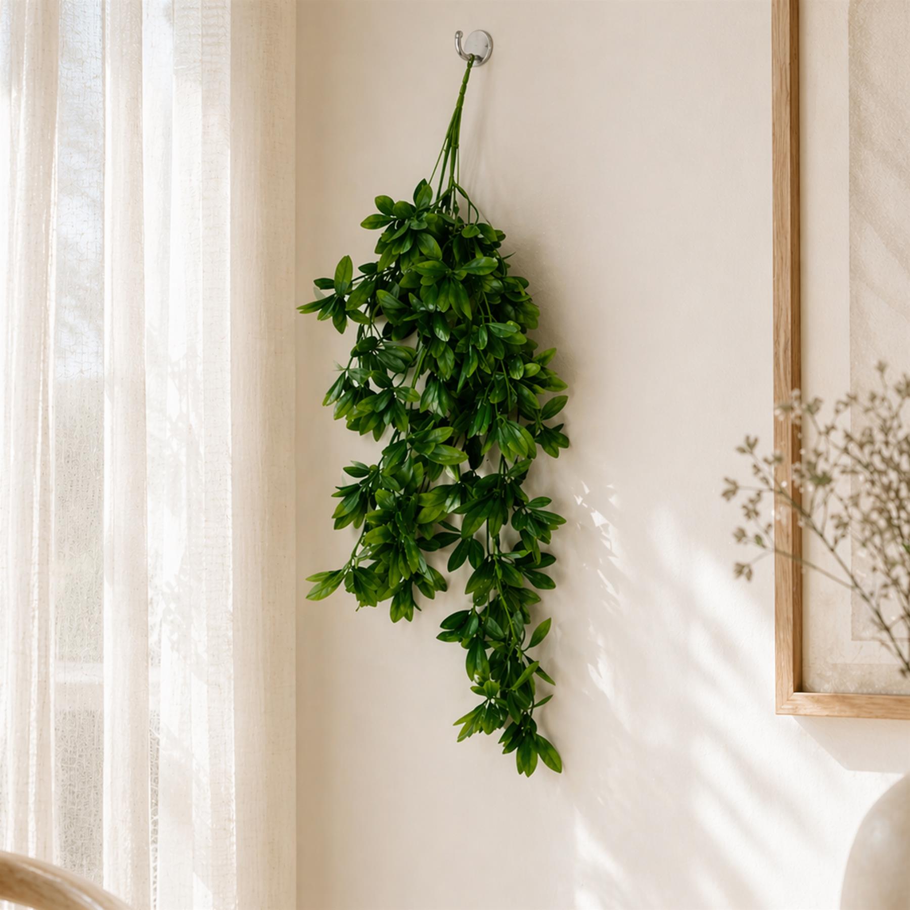 70cm Künstliche Hänge-Lorbeerpflanze Realistisches grünes Kunststofflaub