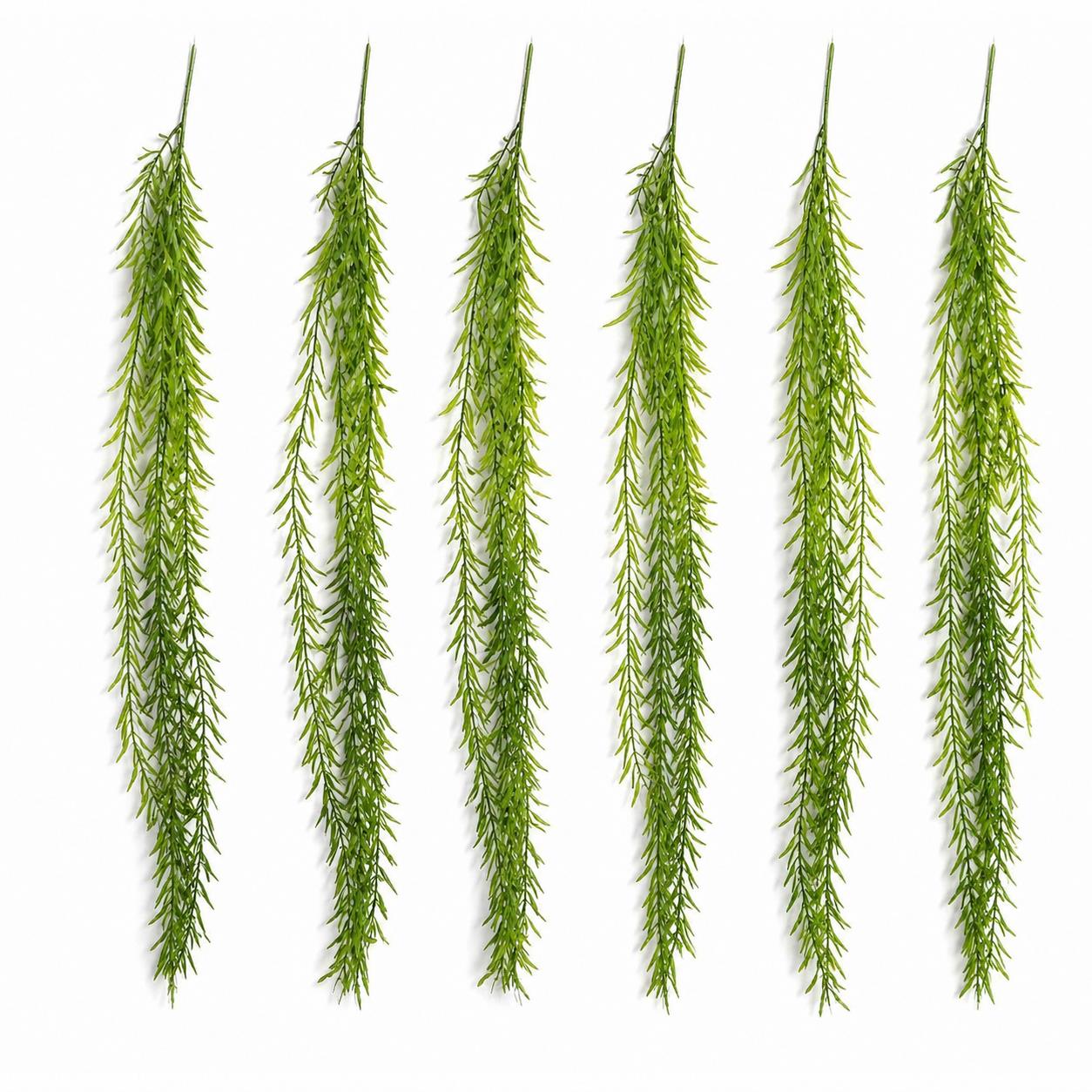 Plante artificielle suspendue style rhipsalis de 100cm - Bouts vert foncé