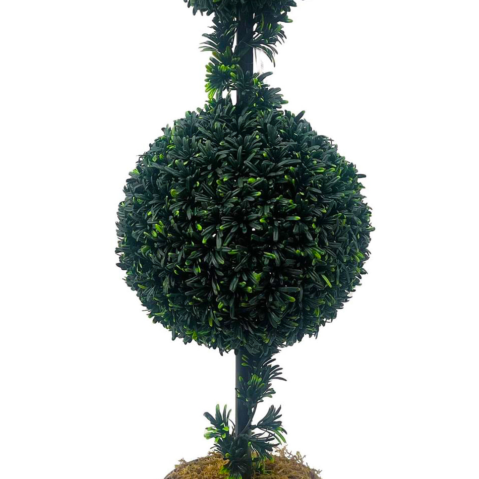 90cm Podocarpus Double Ball Topiary Tree Artificial
