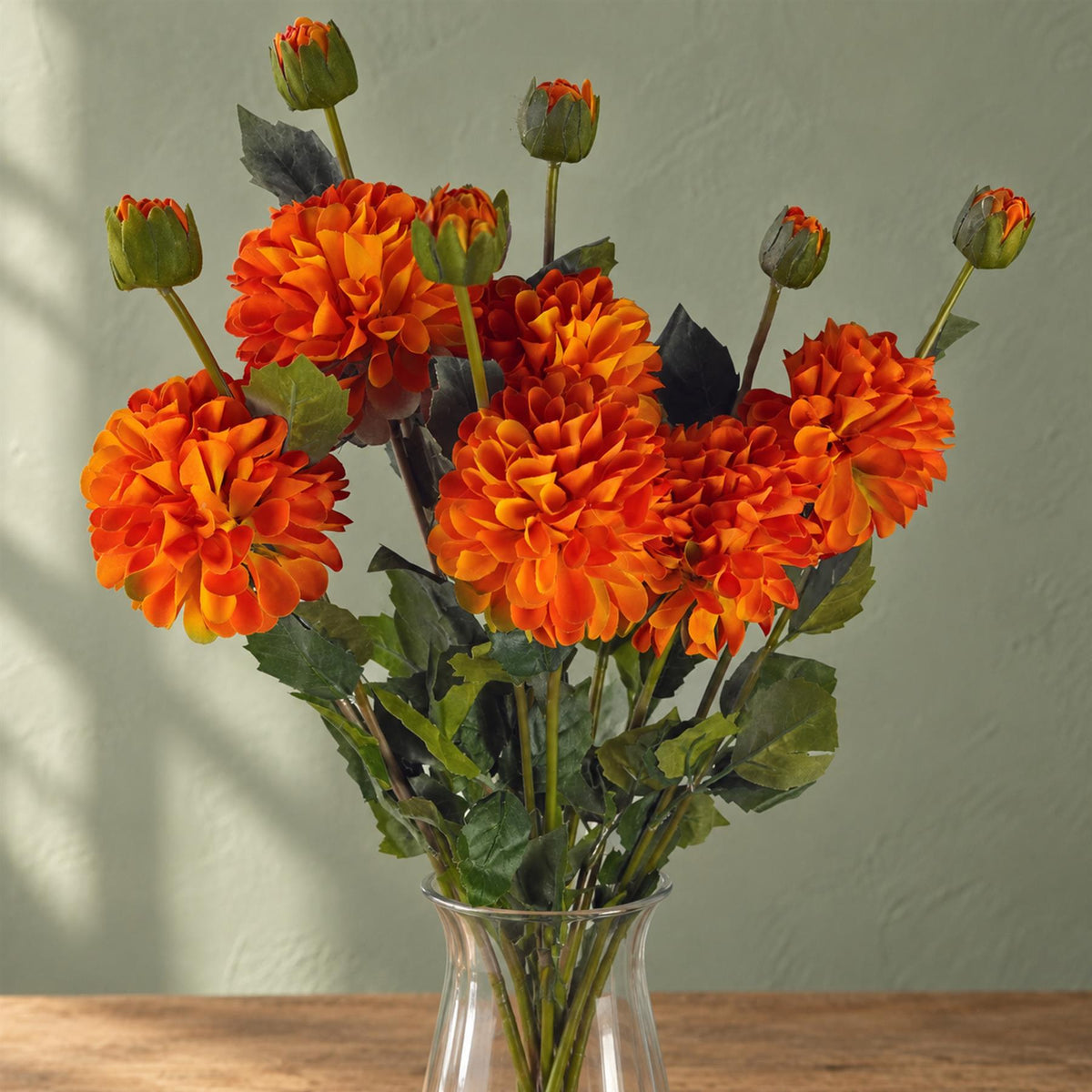 75cm Artificial Dahlia PomPom Flower Stem Realistic