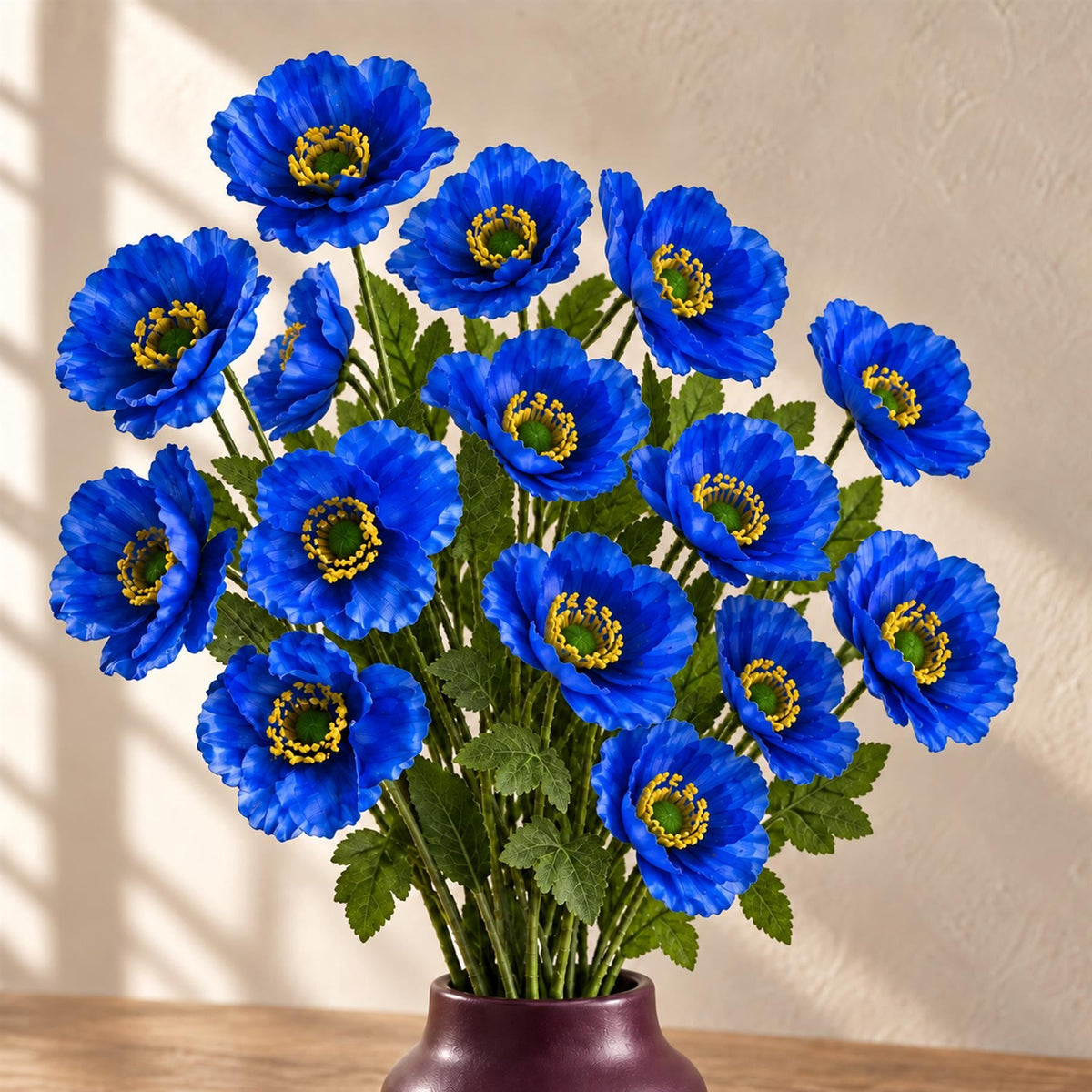 60cm Artificial Poppy Flower Spray