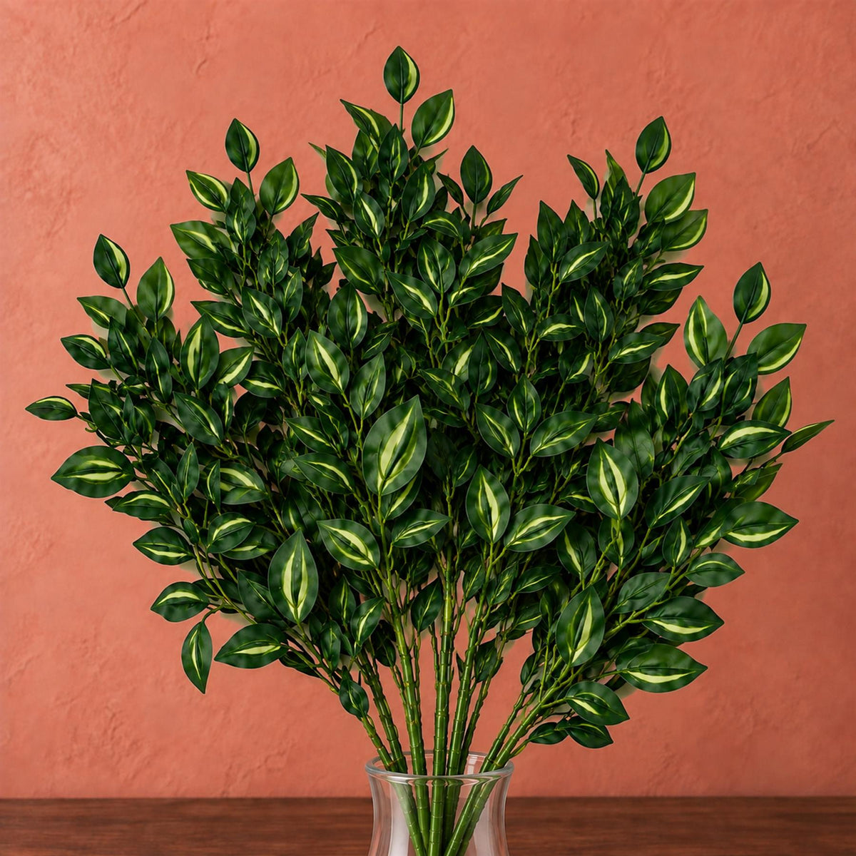 45cm Artificial Variegated Foliage Spray Stem