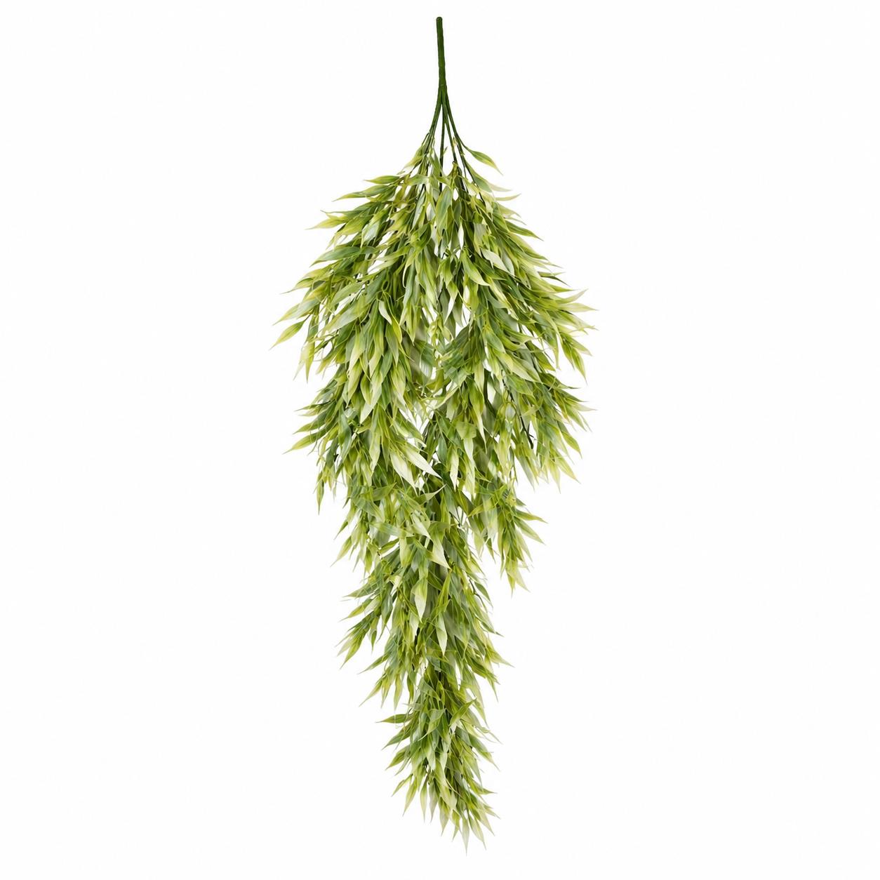 80 cm künstliche italienische Ruscus-Hängepflanze mit realistischem Laub – hellgrün