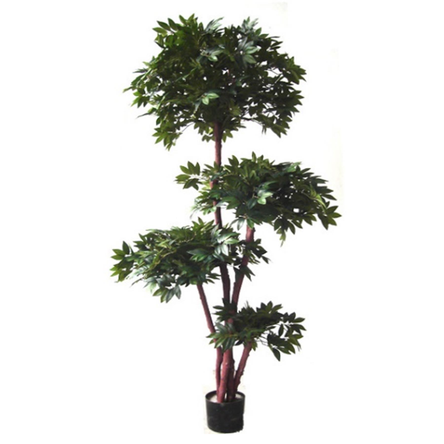 180cm Fire Retardant Lychee Ball Tree with 3774 Leaves and Natural Trunk