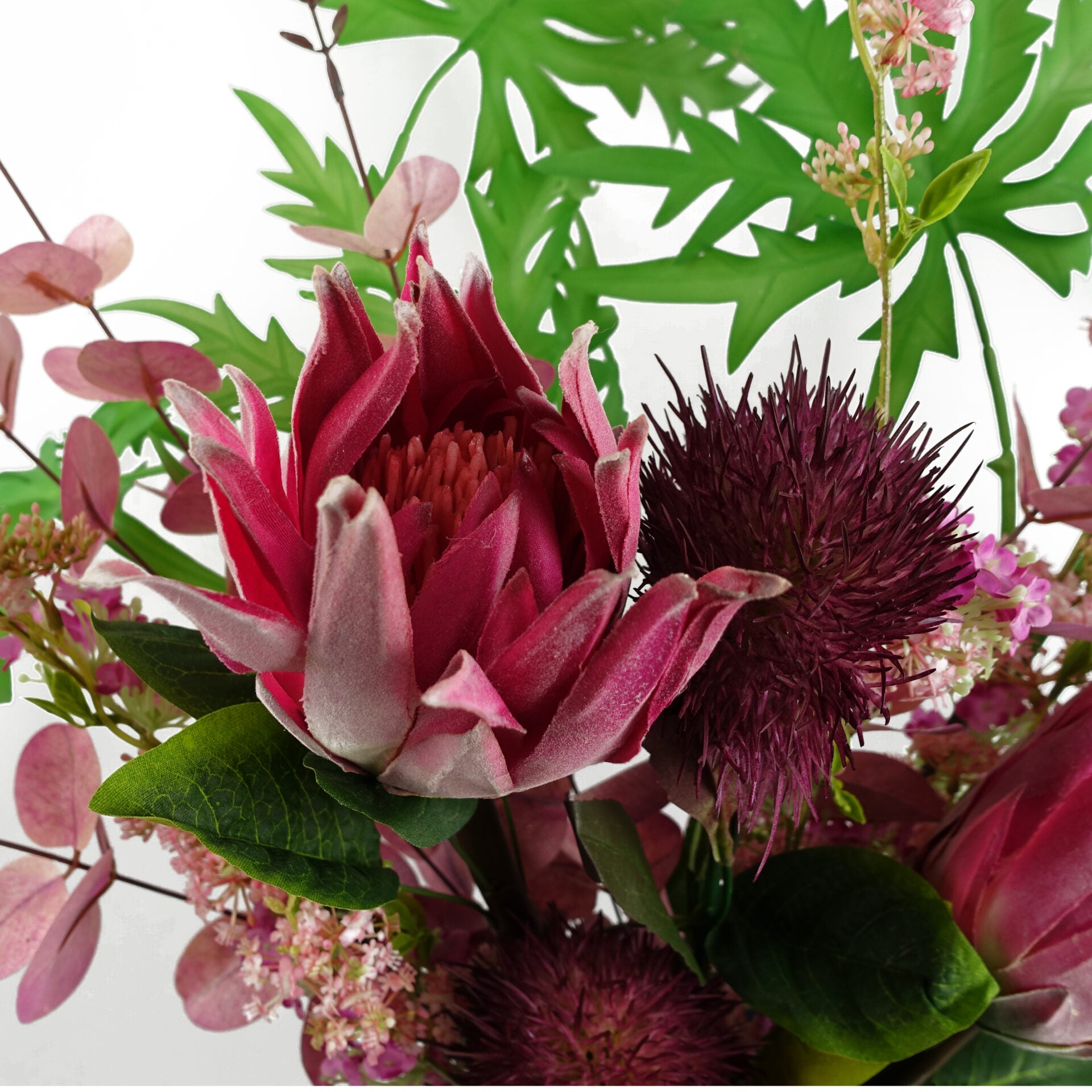 70cm Globe Thistle Faux Ball Artificial Flower Stem