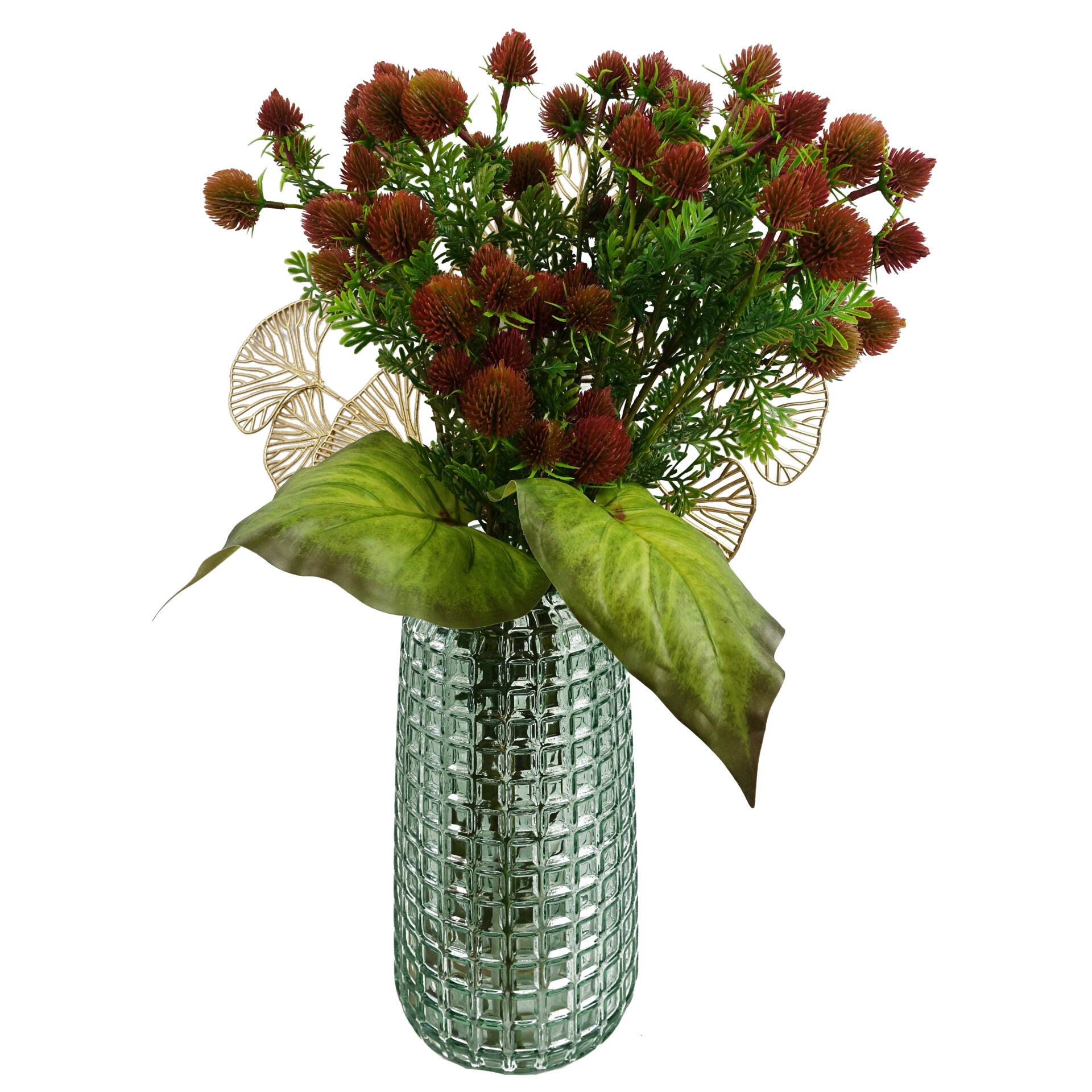 65cm Golden Leaves Flower Arrangement Decoration