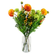 75cm Künstliche Orangen-Dahlien- und Farn-Arrangement