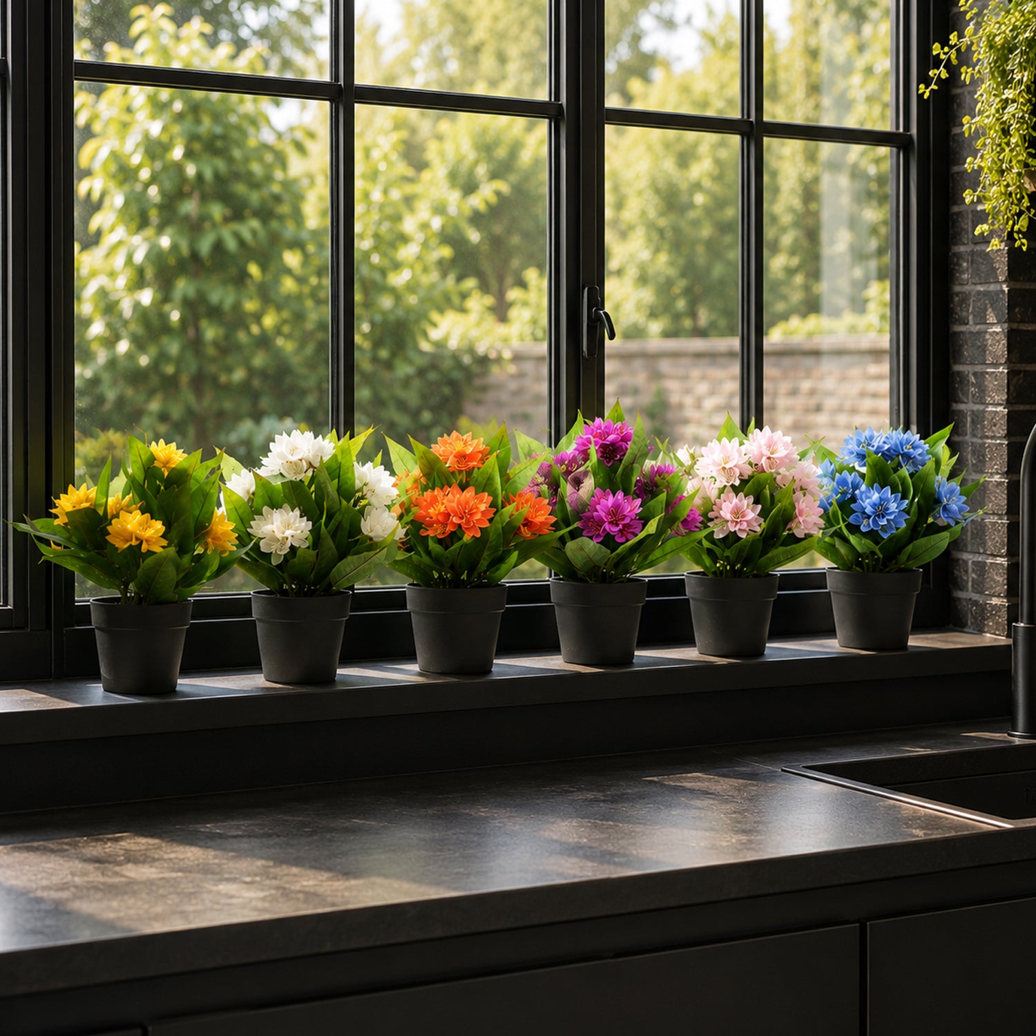 18cm Artificial Freesia Flowering Plant