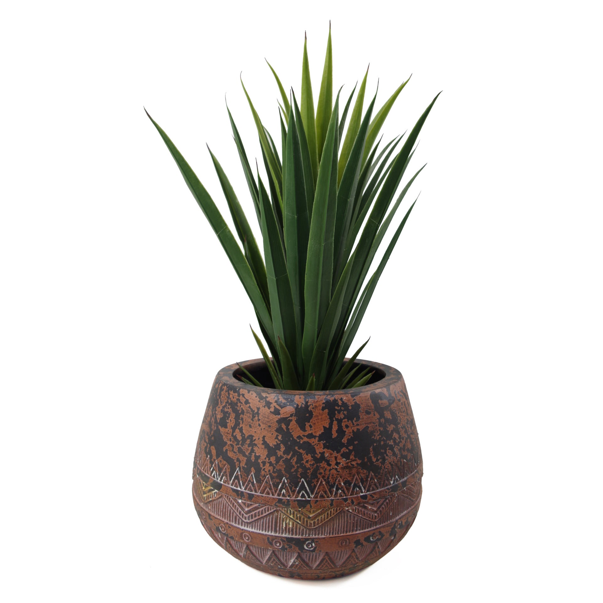 24cm x 30cm Large Zaturn Planter Brown / Black