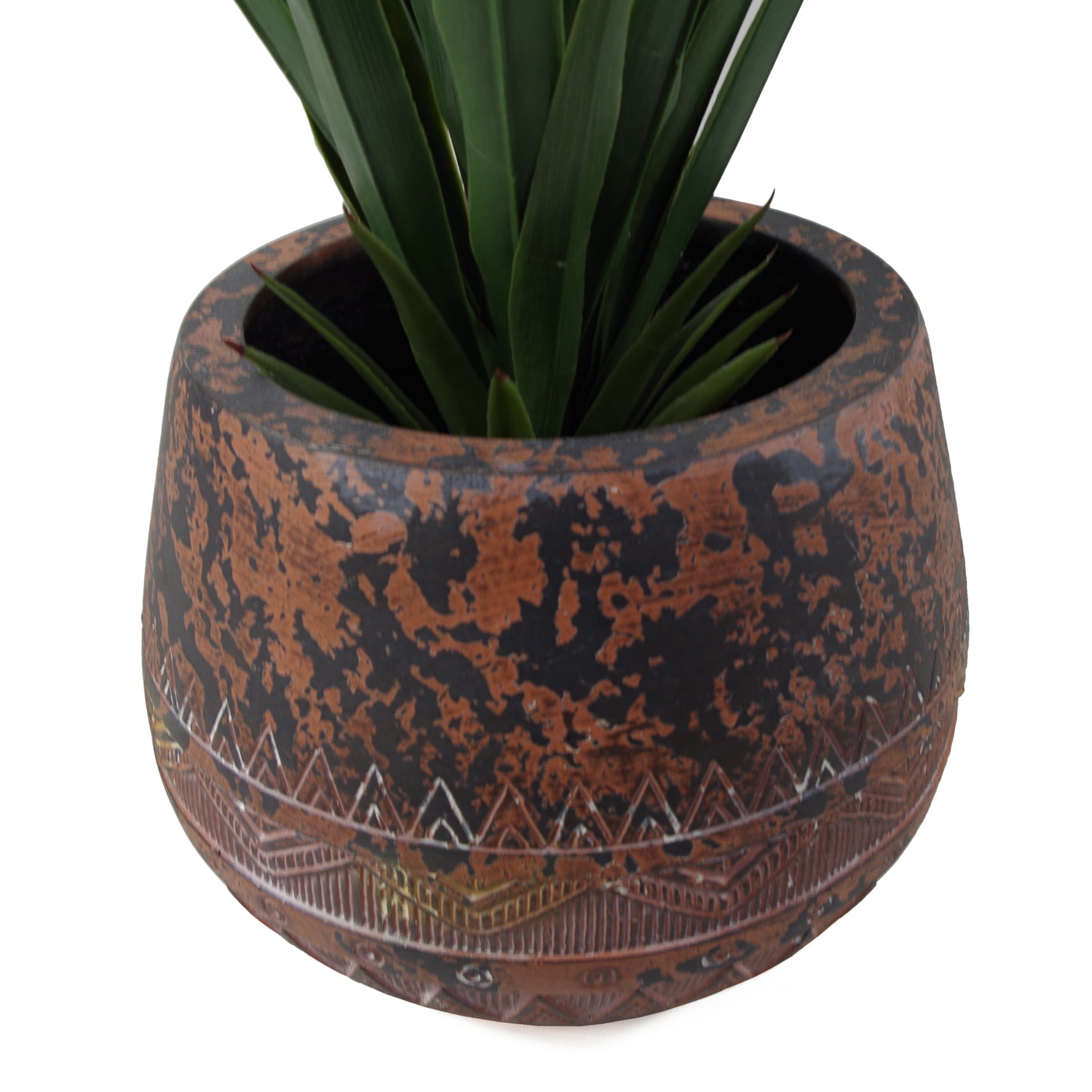 24cm x 30cm Large Zaturn Planter Brown / Black