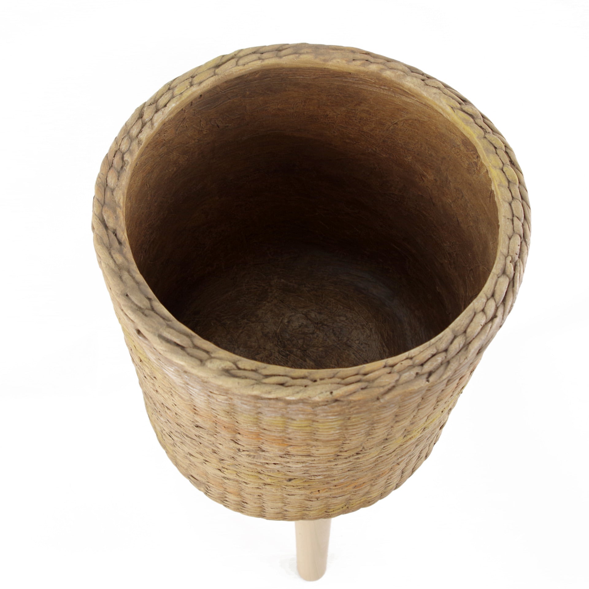 54cm x 30cm Rattan Effect Composite Large Planter