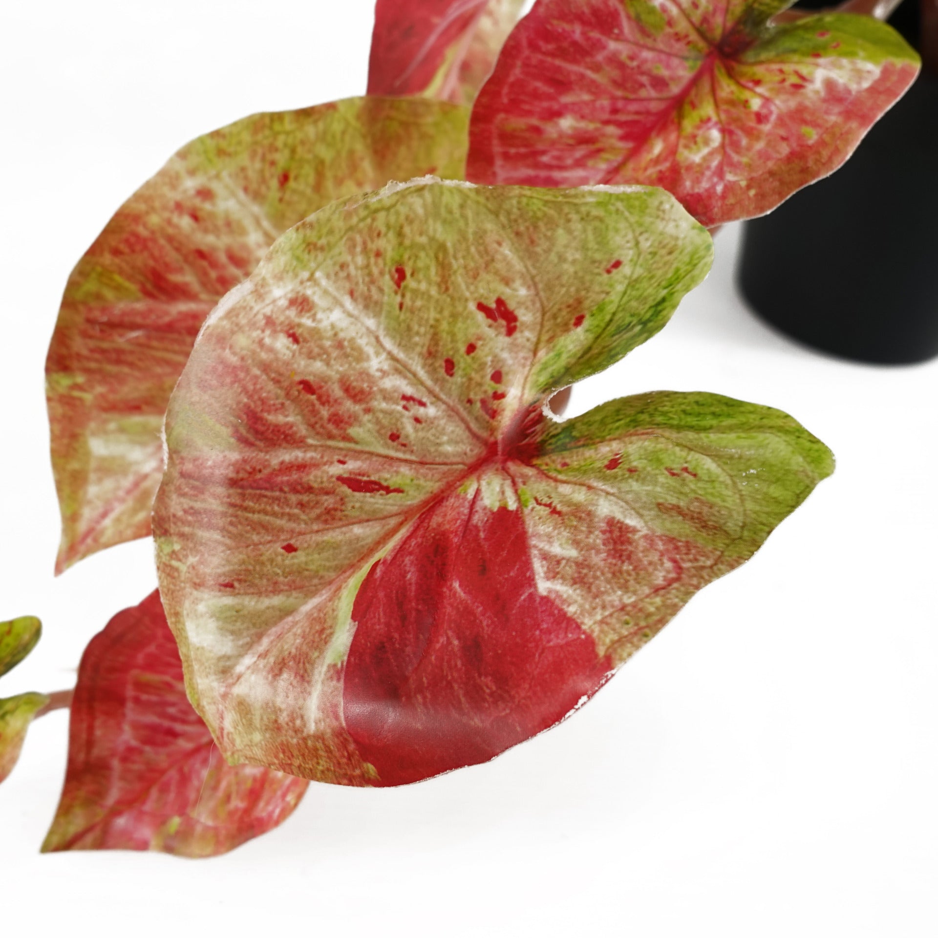 35cm Künstliche Hängepflanze Caladium Pink Splash