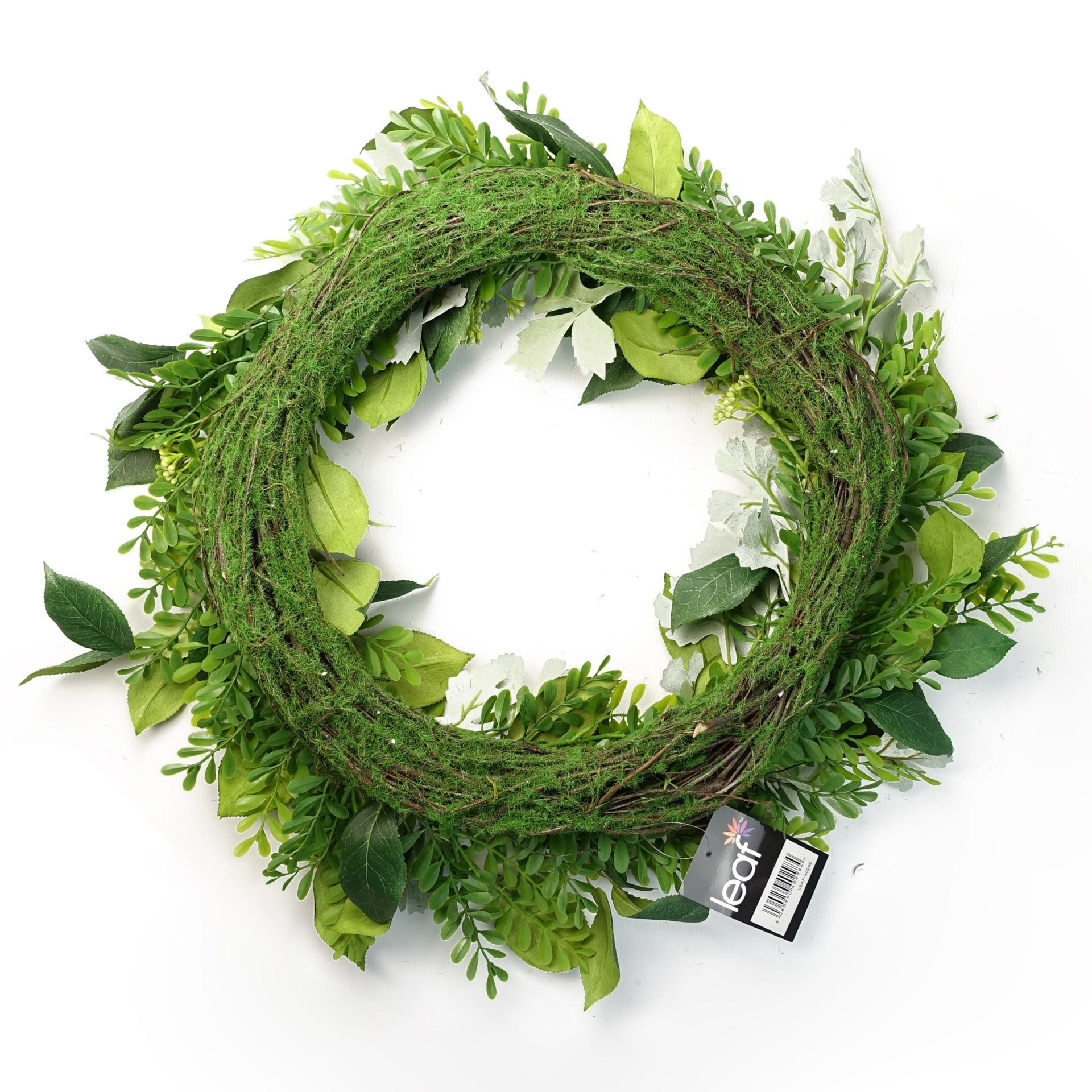 50cm Artificial Wreath Fern Leaf