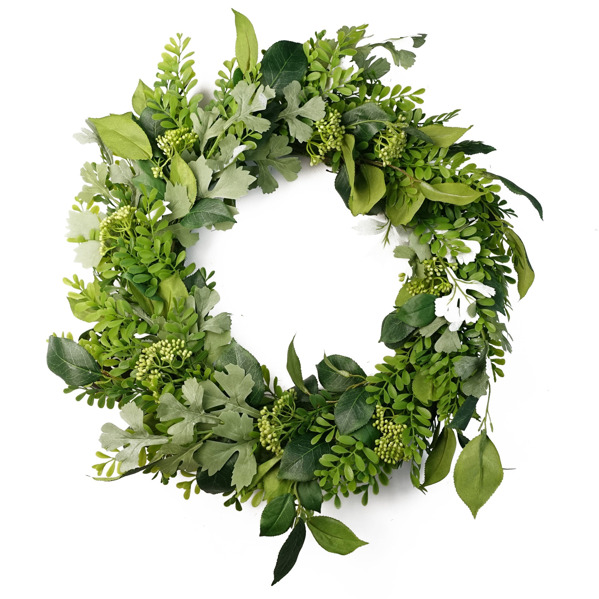 50cm Artificial Wreath Fern Leaf