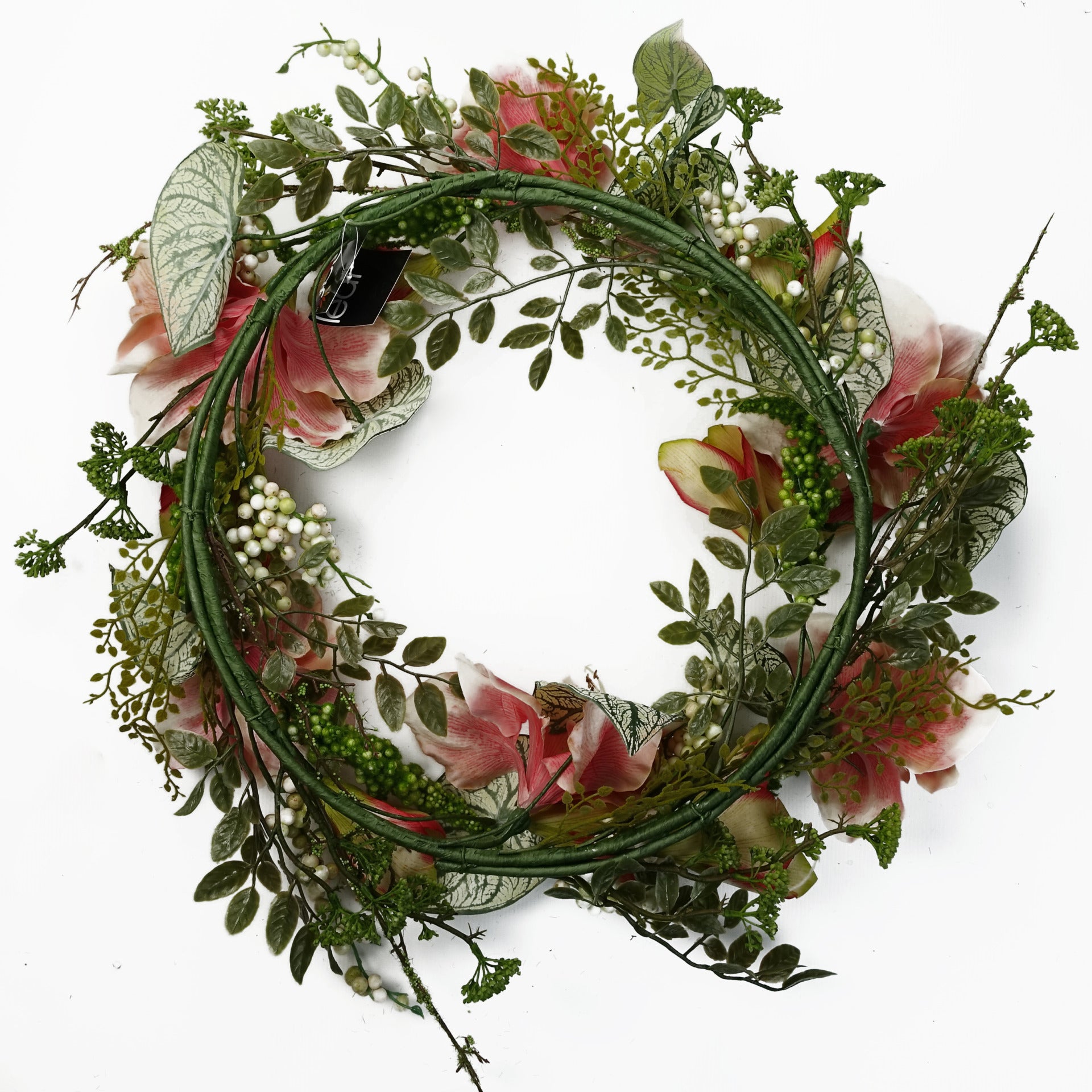 60cm Künstlicher Rosa Lilienkranz