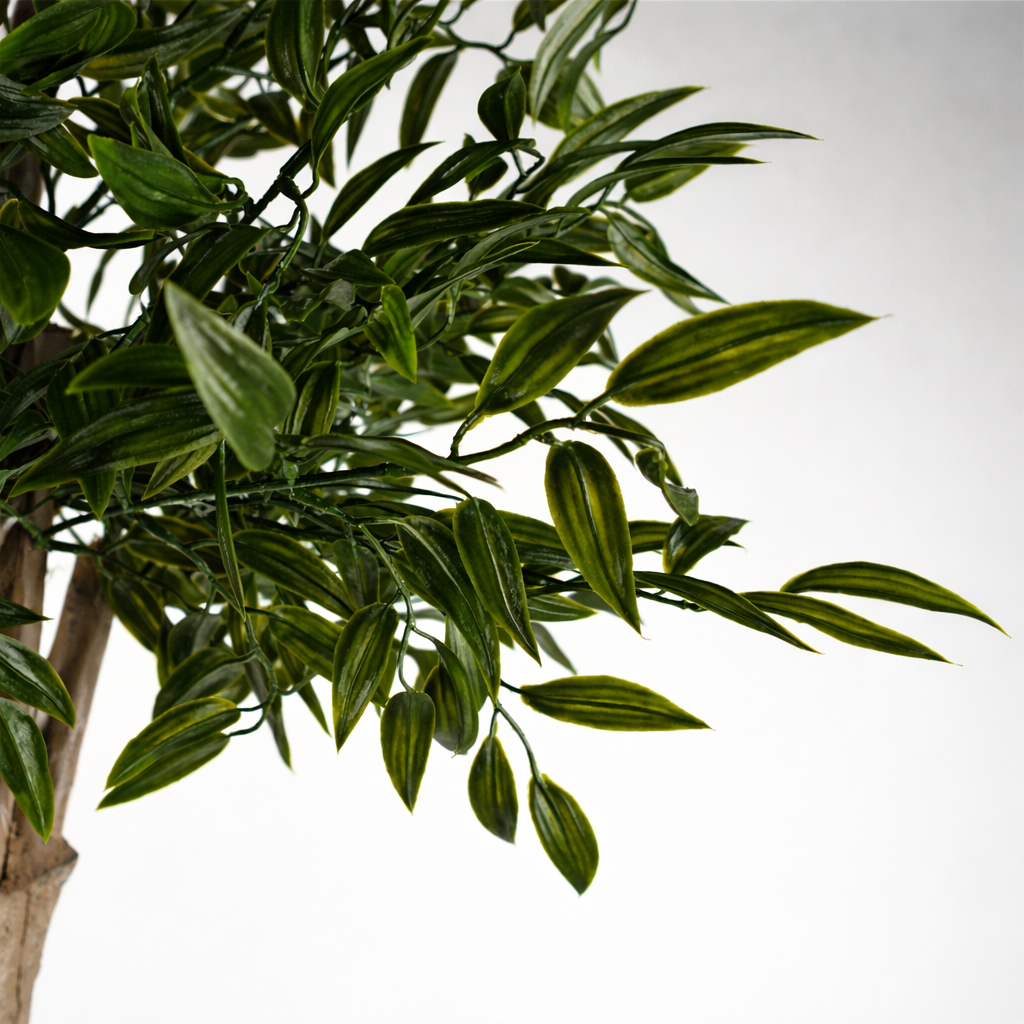 Arbre artificiel de ruscus résistant aux UV de 140 cm - 2716 feuilles