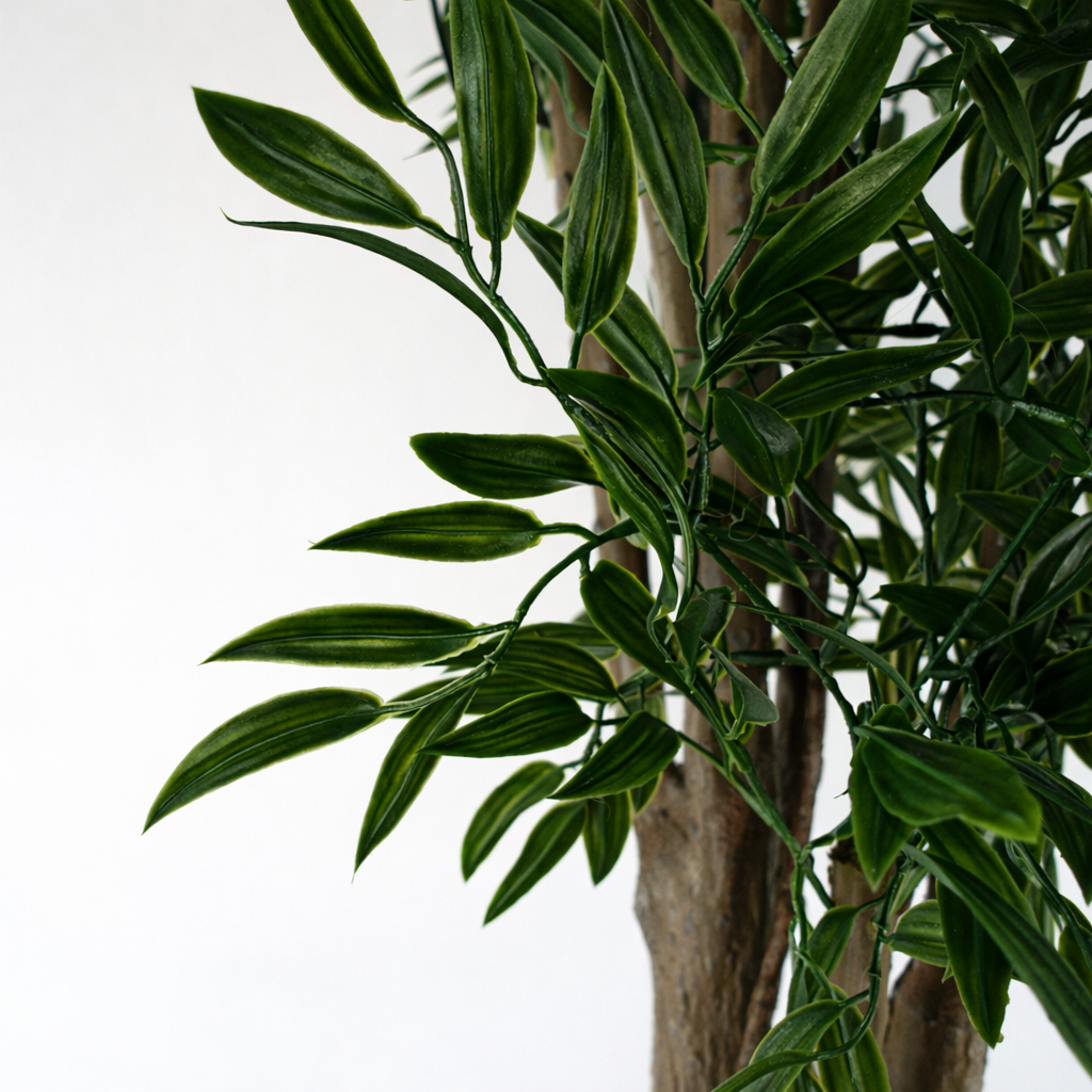 Arbre artificiel de ruscus résistant aux UV de 140 cm - 2716 feuilles