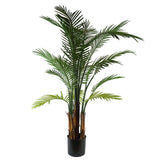 125cm UV Resistant Artificial Raphis Palm Tree with Natural Trunk