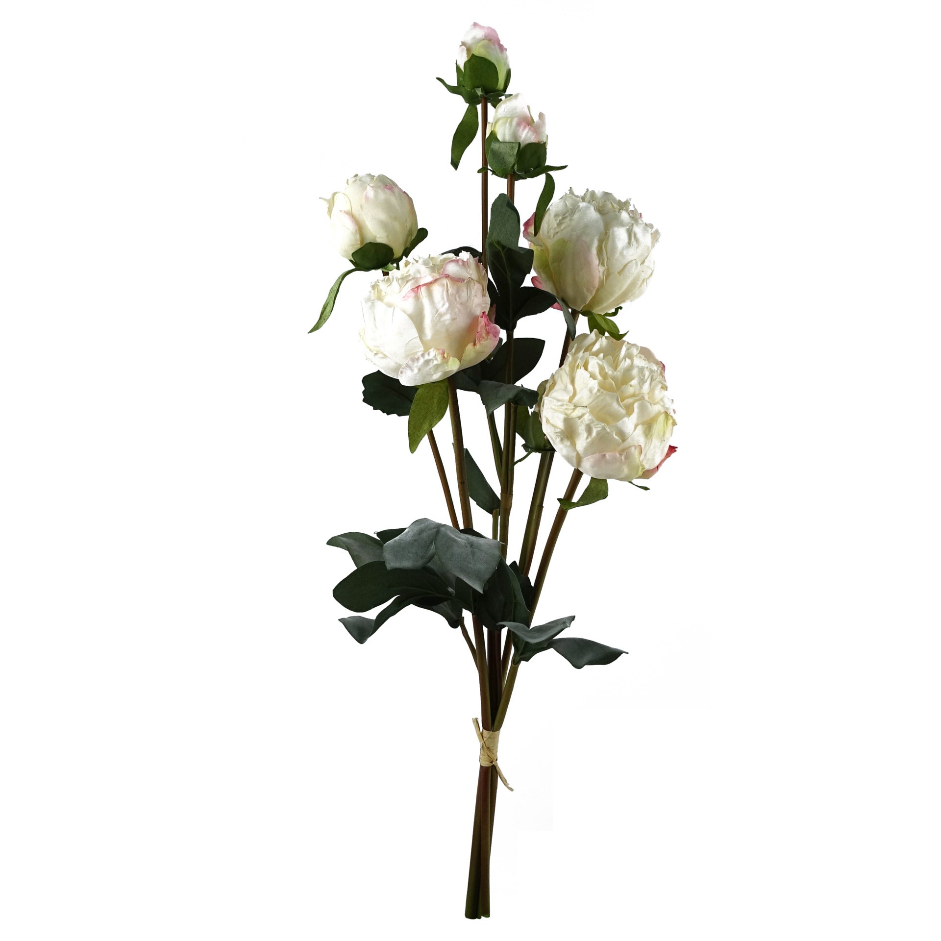 55cm Peony Artificial Flower Stems - 4 flowers 3 buds