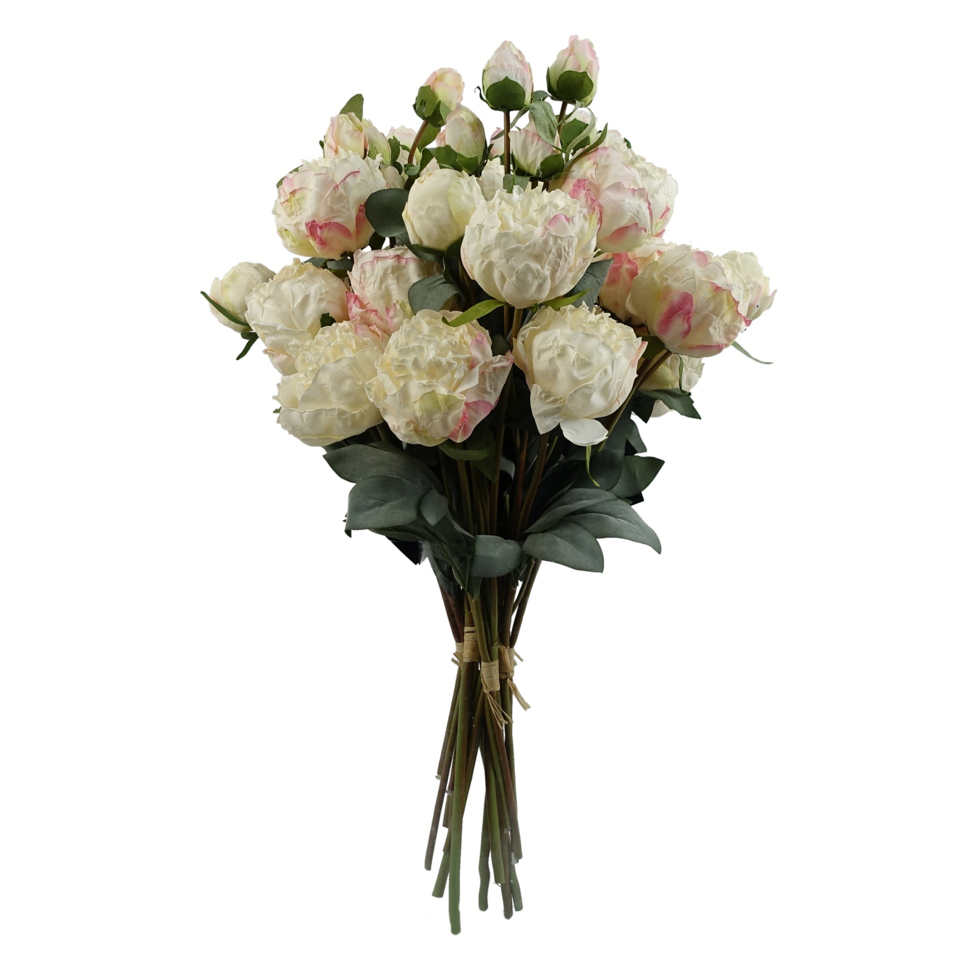 55cm Peony Artificial Flower Stems - 4 flowers 3 buds