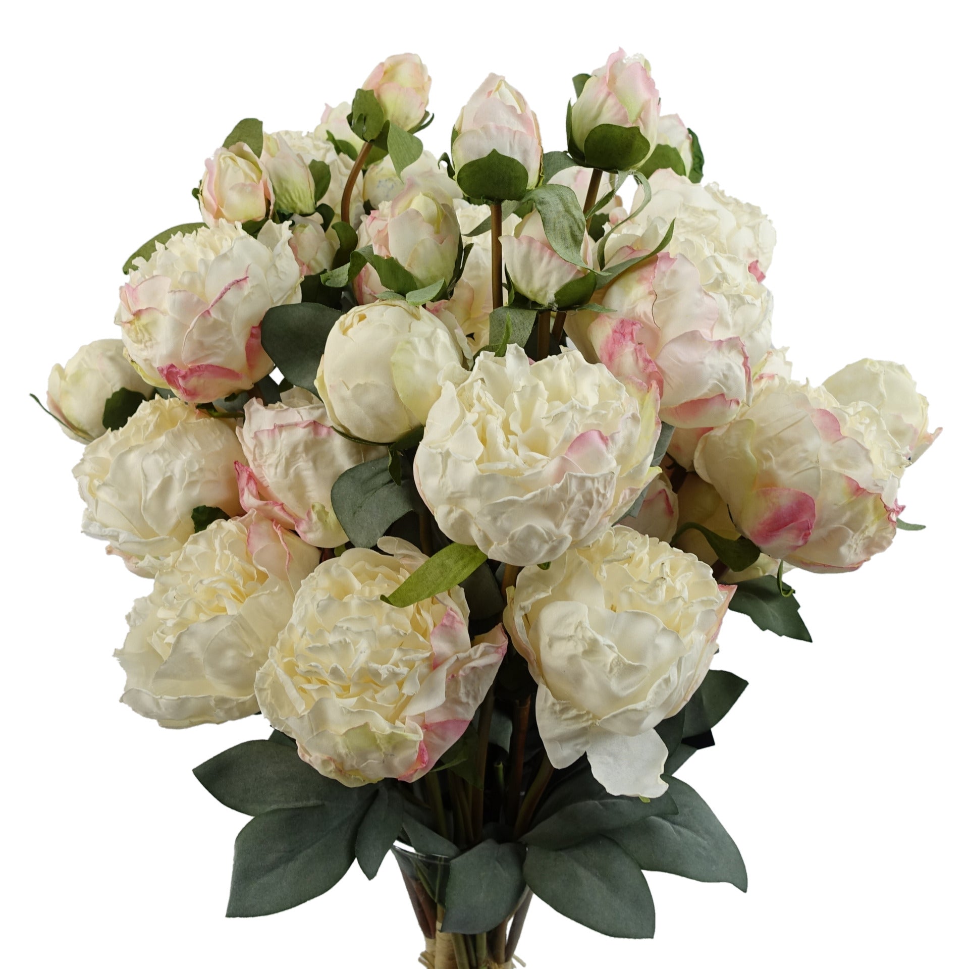 55cm Peony Artificial Flower Stems - 4 flowers 3 buds