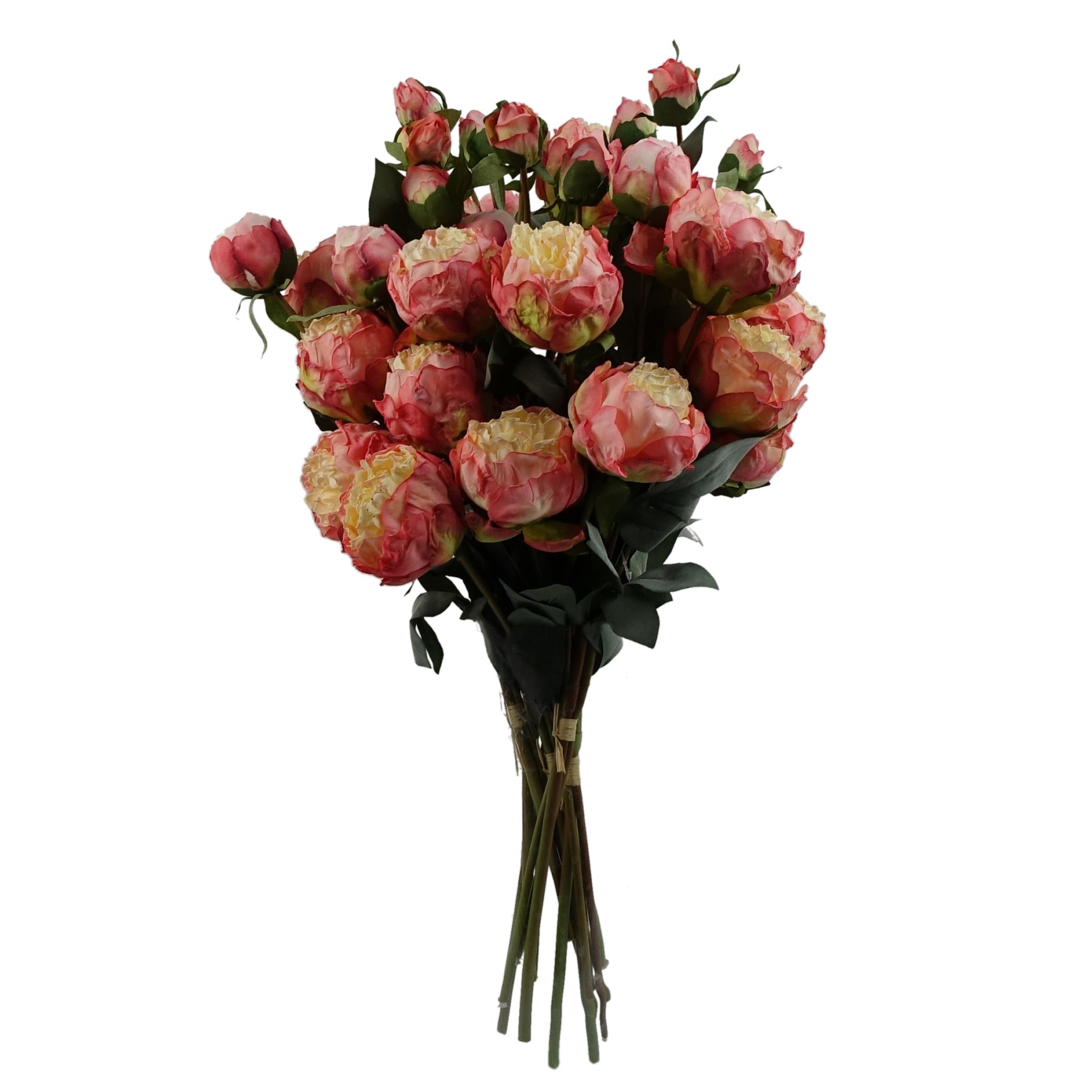 55cm Peony Artificial Flower Stems - 4 flowers 3 buds