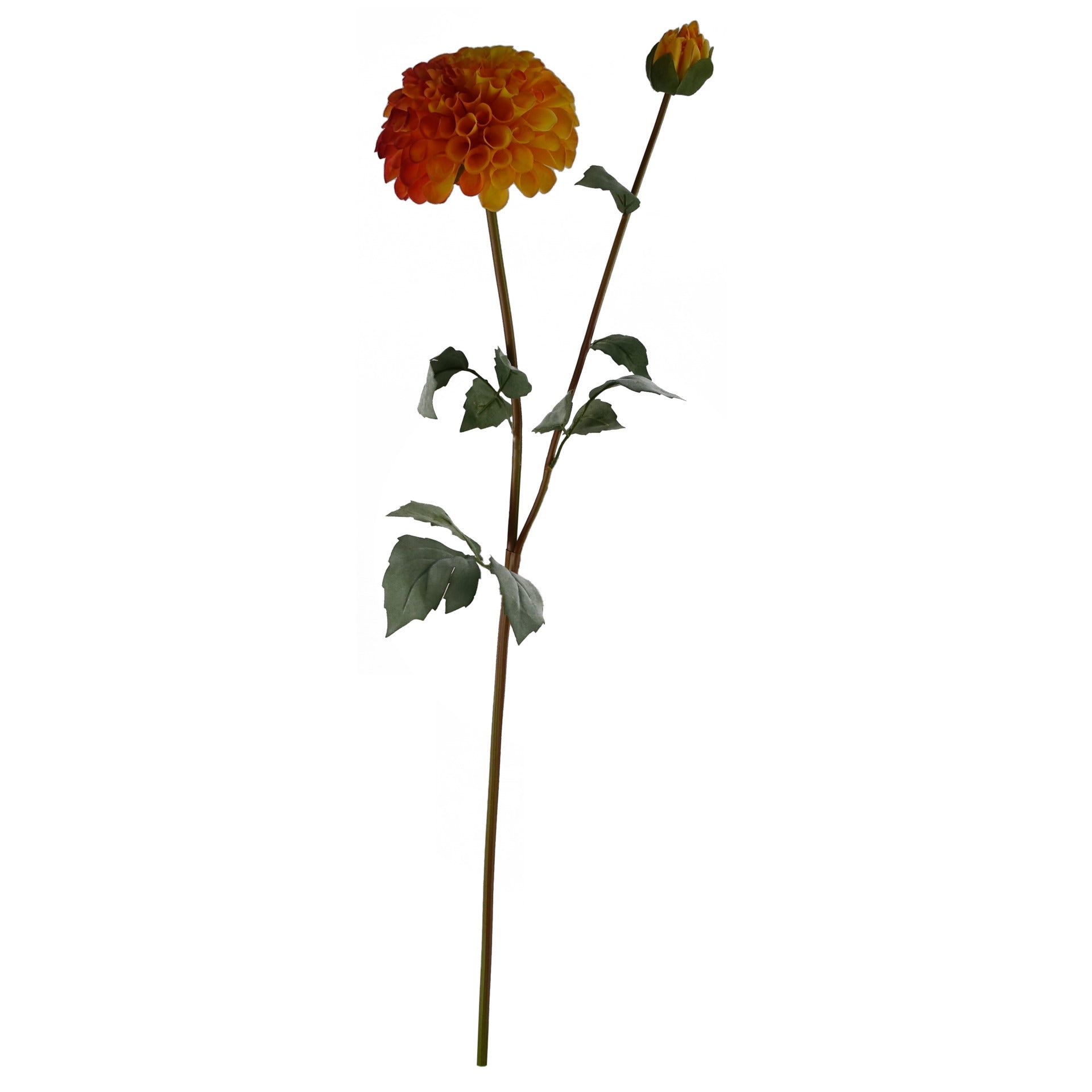 75cm Künstliche Orangen-Dahlien- und Farn-Arrangement