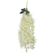 80cm Hanging Wisteria Artificial Faux Silk Flowers in White