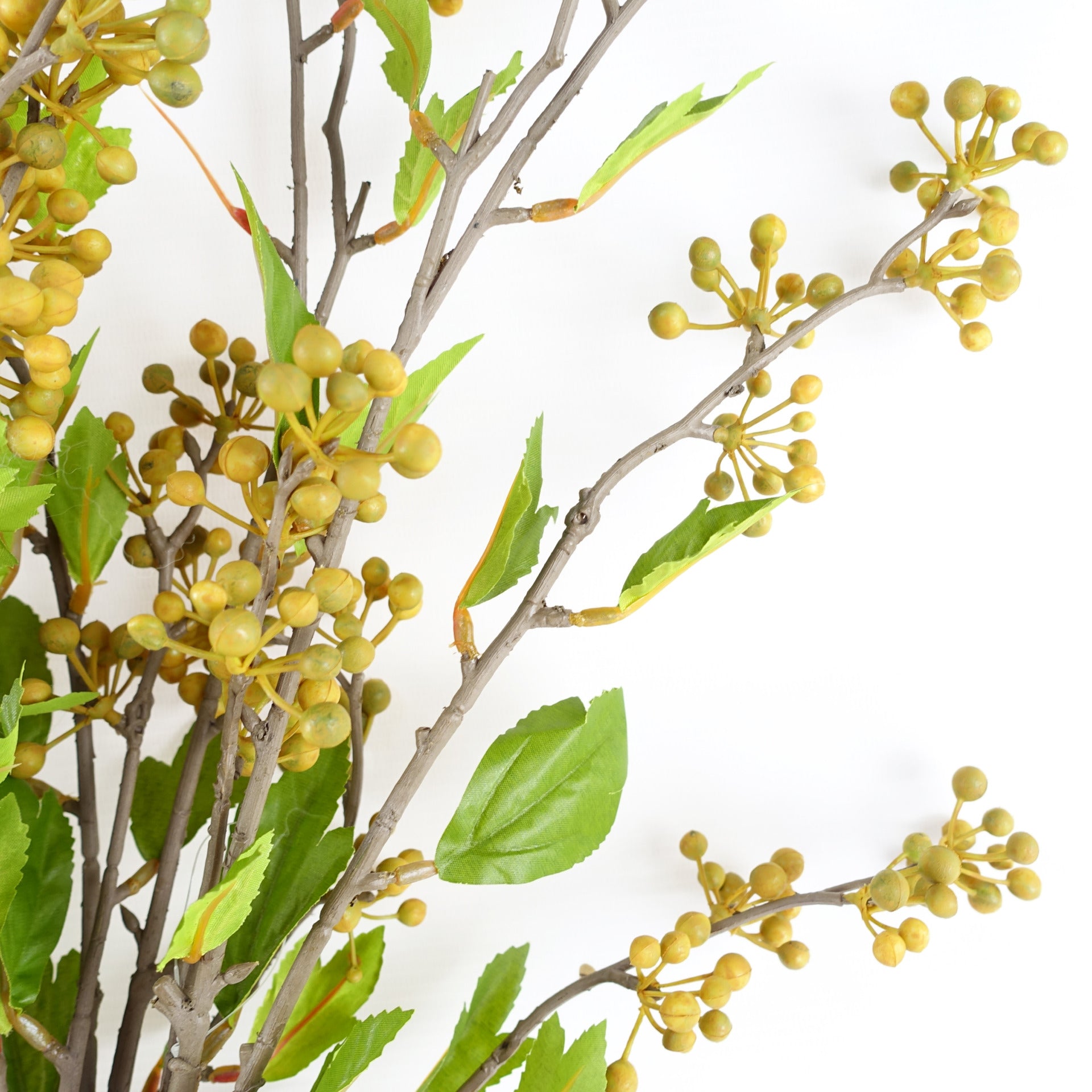 90cm Artificial Yellow Berry Stem