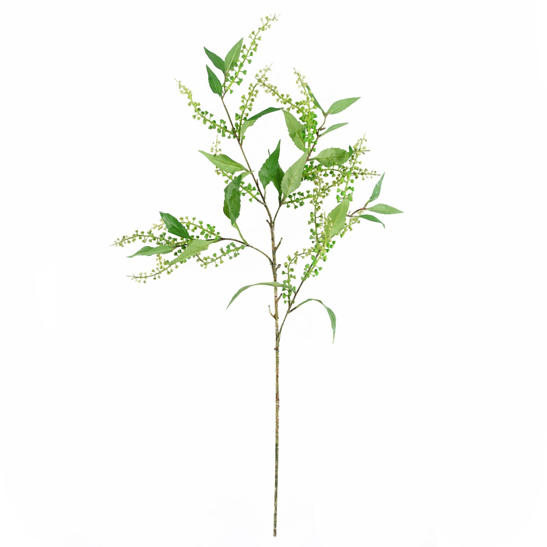 60cm künstliches Arrangement aus lila Wildrosen in einer silbernen Glasvase