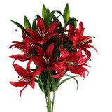 100cm Large Artificial Lily Stem with 3 Flowers