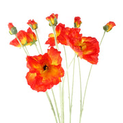 100cm Artificial Poppy Stem - 2 Flowers