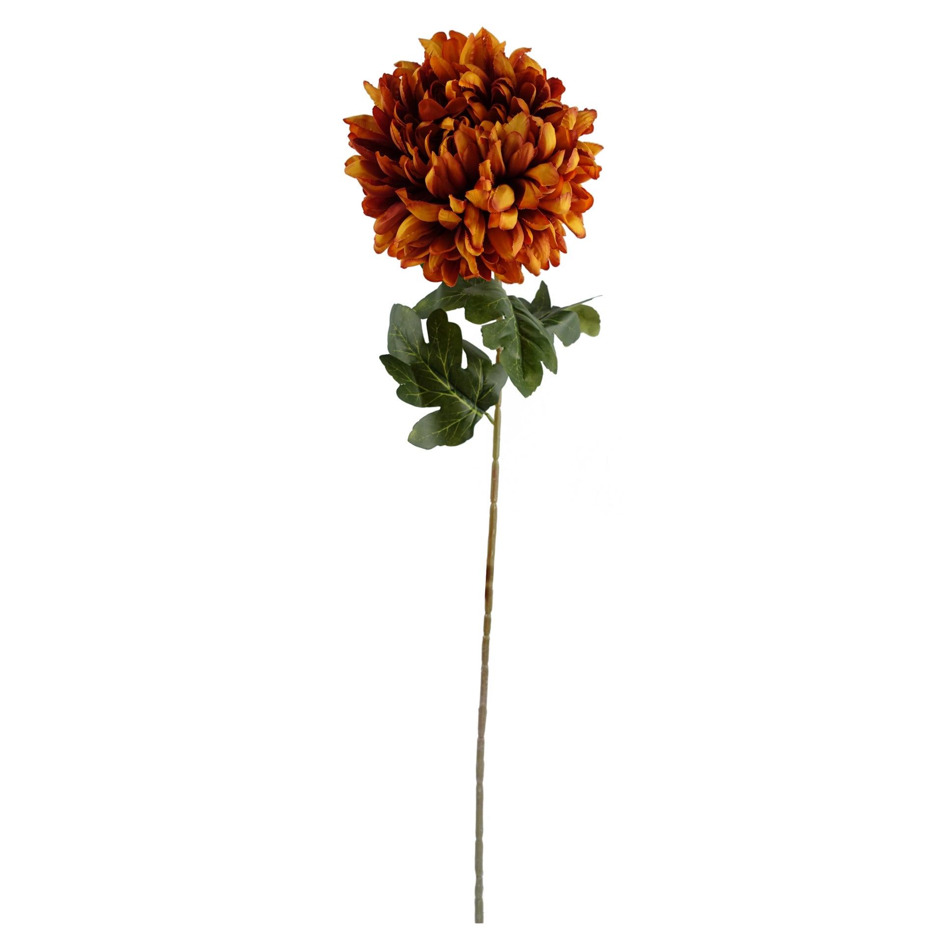 65cm künstliches orange-schwarzes Blumenarrangement Glasvase