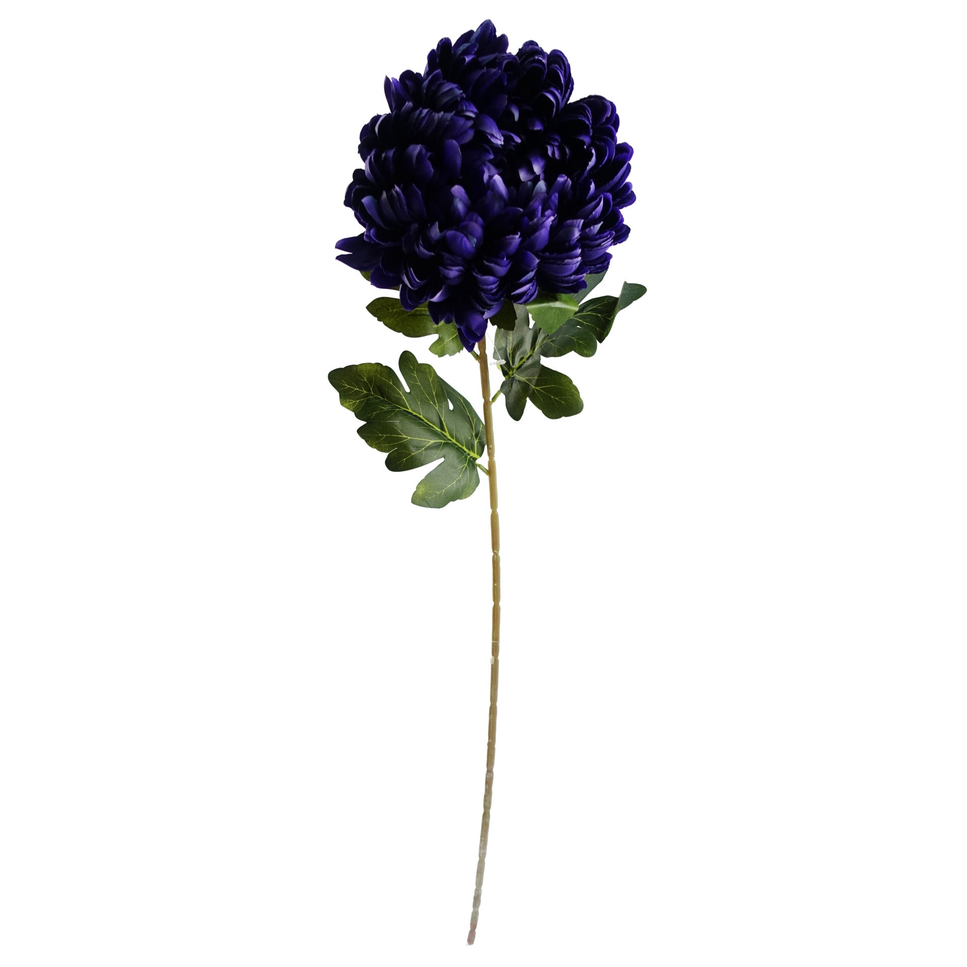 80cm Künstliches Lila Chrysanthemen-Arrangement Glasvase