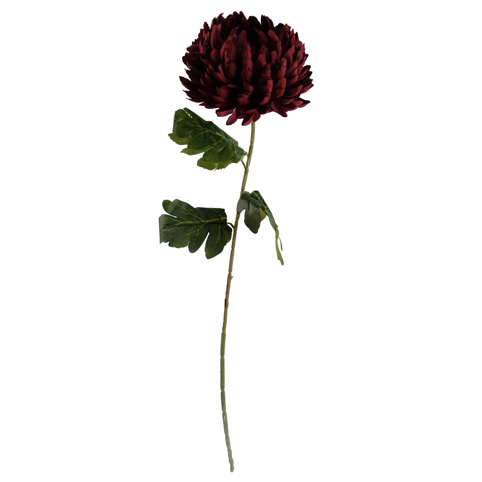 70cm Künstliche rote Chrysanthemen-Glaskugelvase