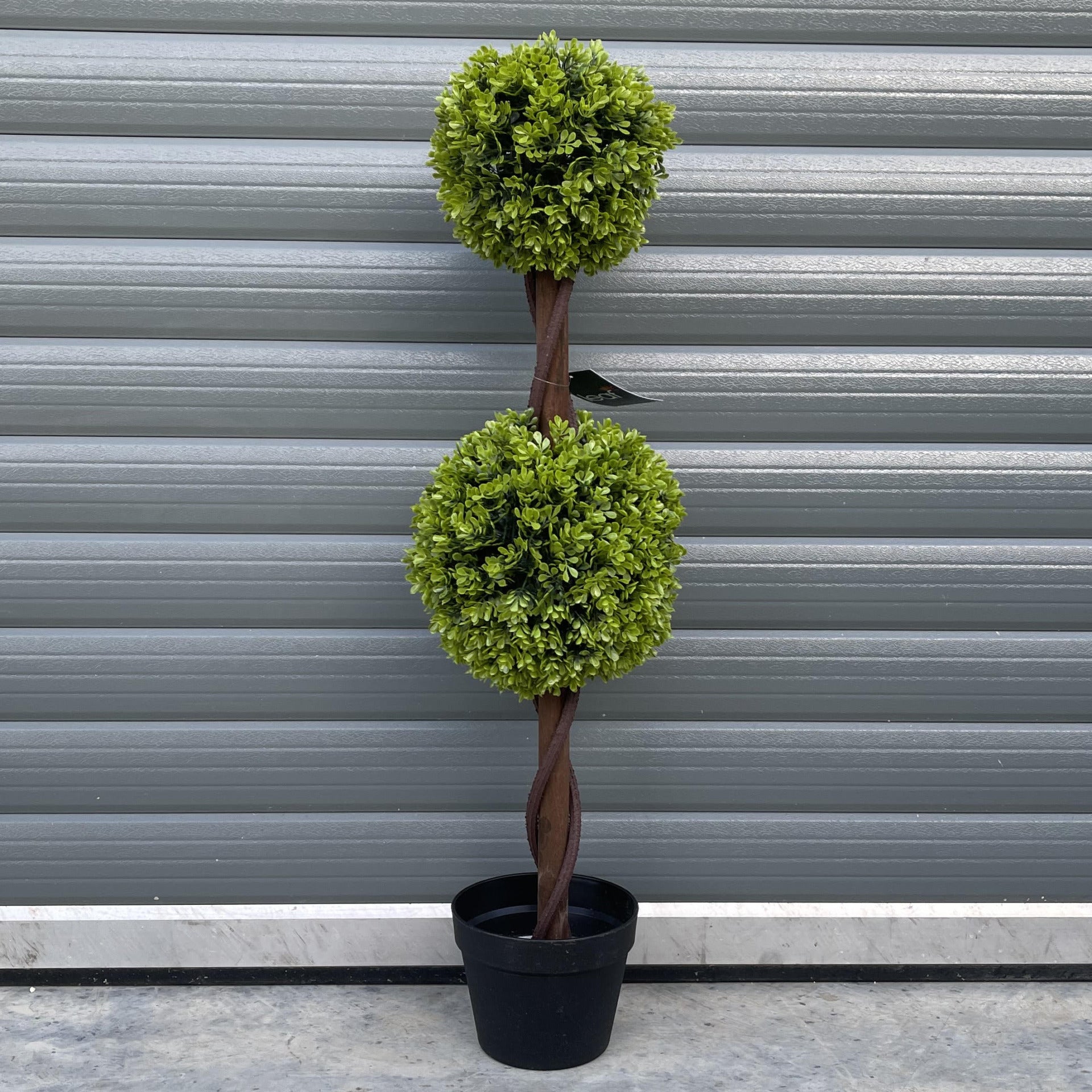 90cm Green Double Ball Boxwood Topiary Tree