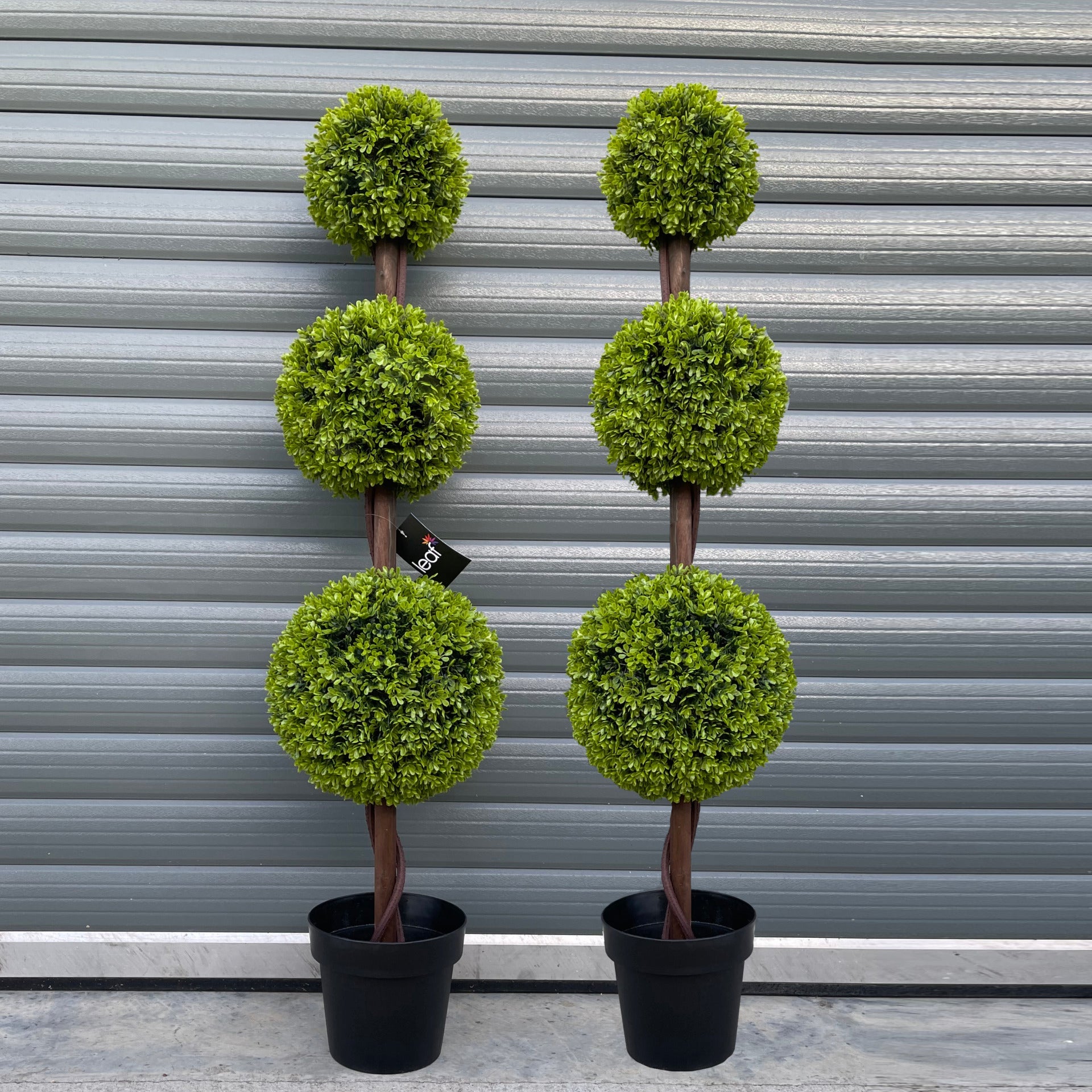 120cm Green Triple Ball Boxwood Topiary Tree
