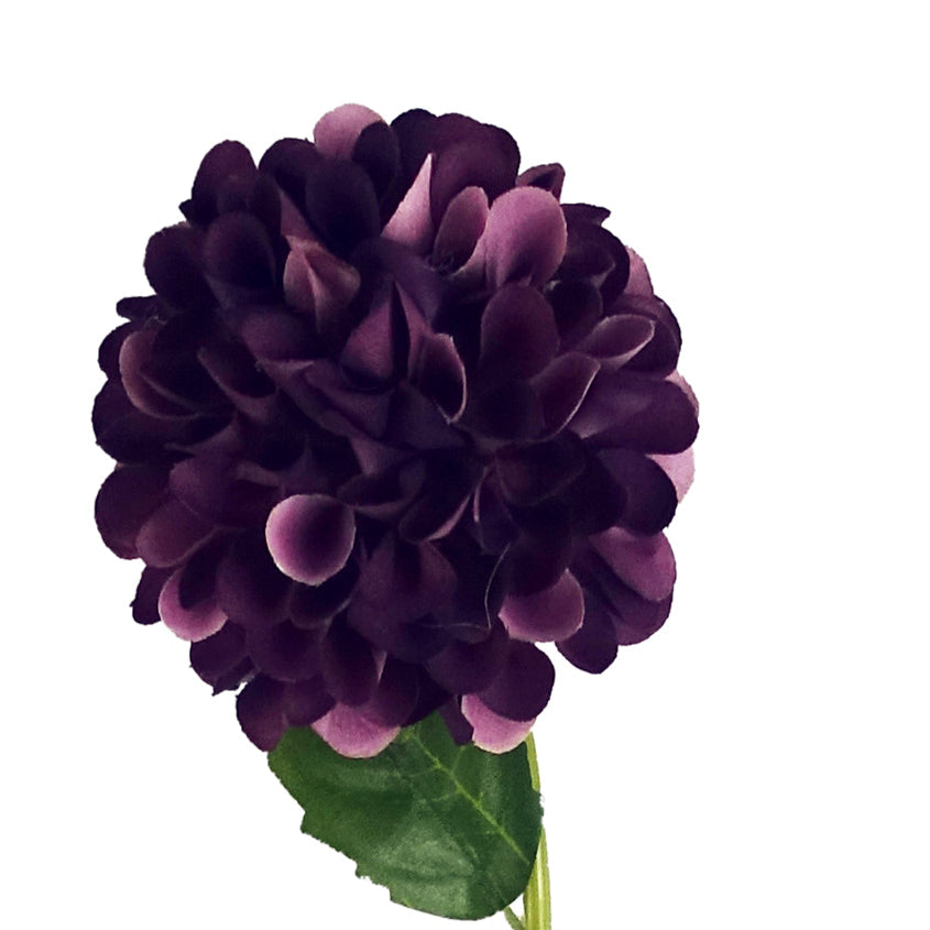 75cm Artificial Dahlia PomPom Flower Stem Realistic