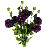 75cm Artificial Dahlia PomPom Flower Stem Realistic