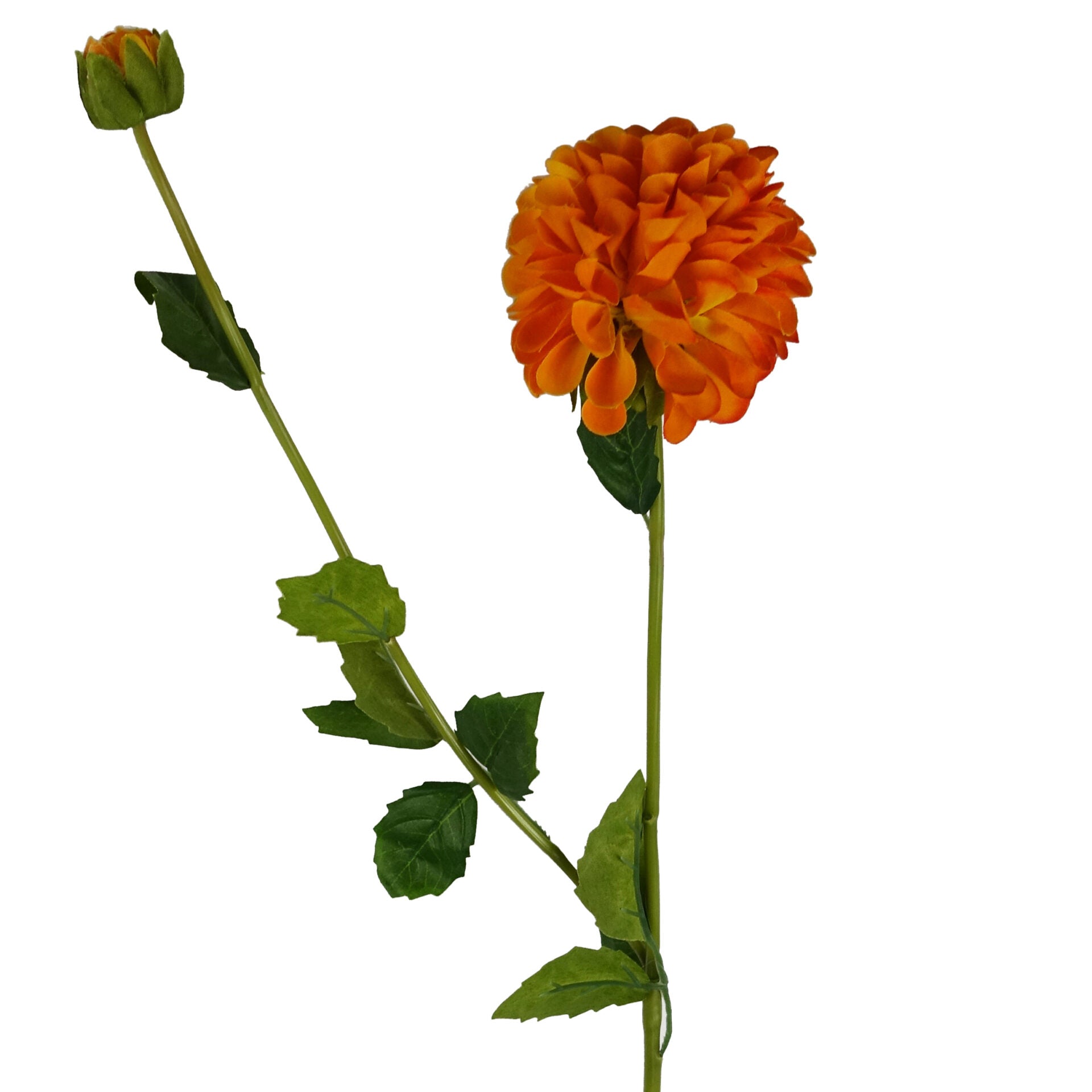 75cm Artificial Dahlia PomPom Flower Stem Realistic