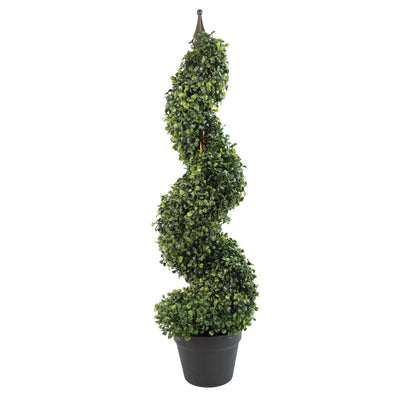 90cm (3ft) Tall Artificial Boxwood Tower Tree Topiary Spiral Decorative Top