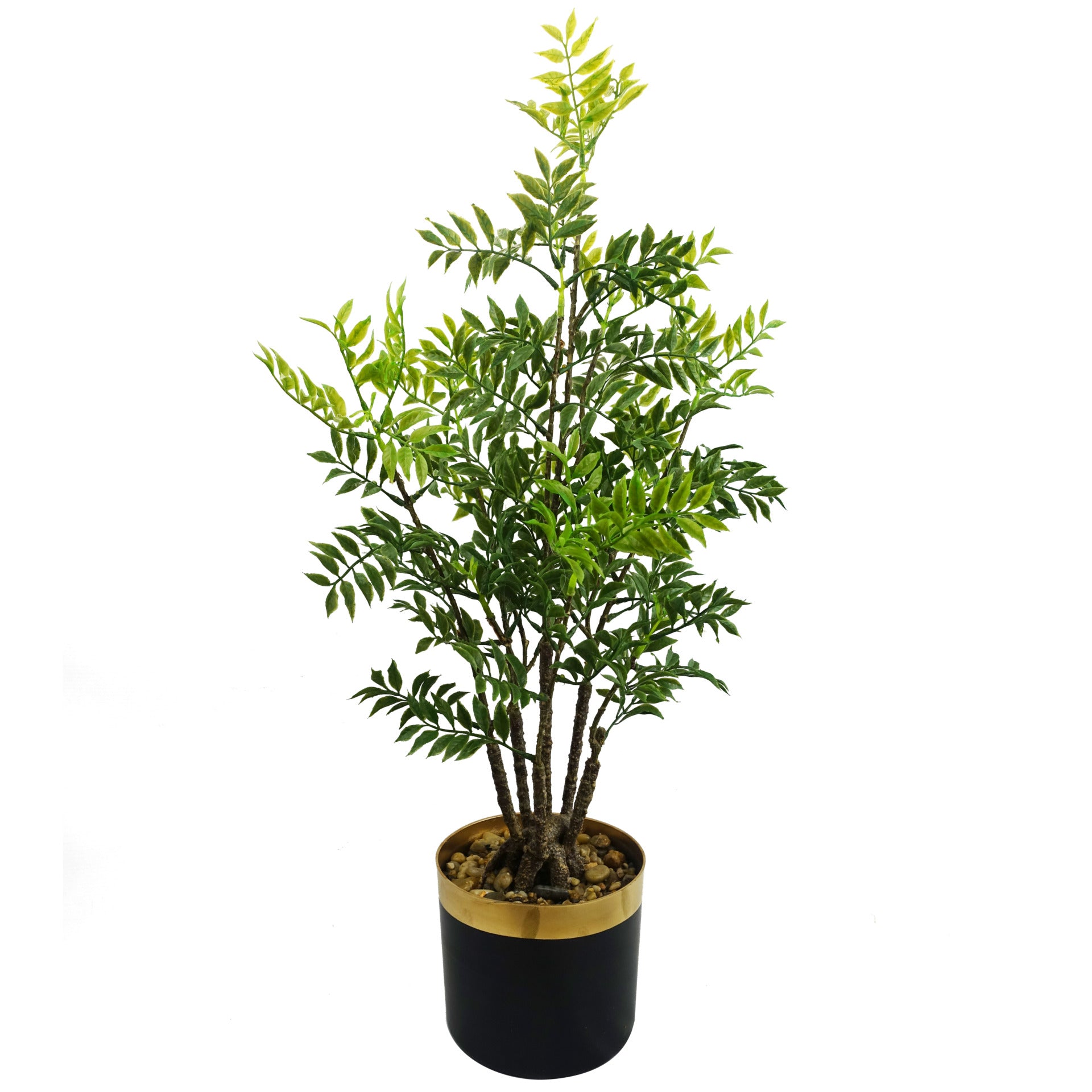 60cm Künstlicher Nandina-Bonsai-Ficus-Baum