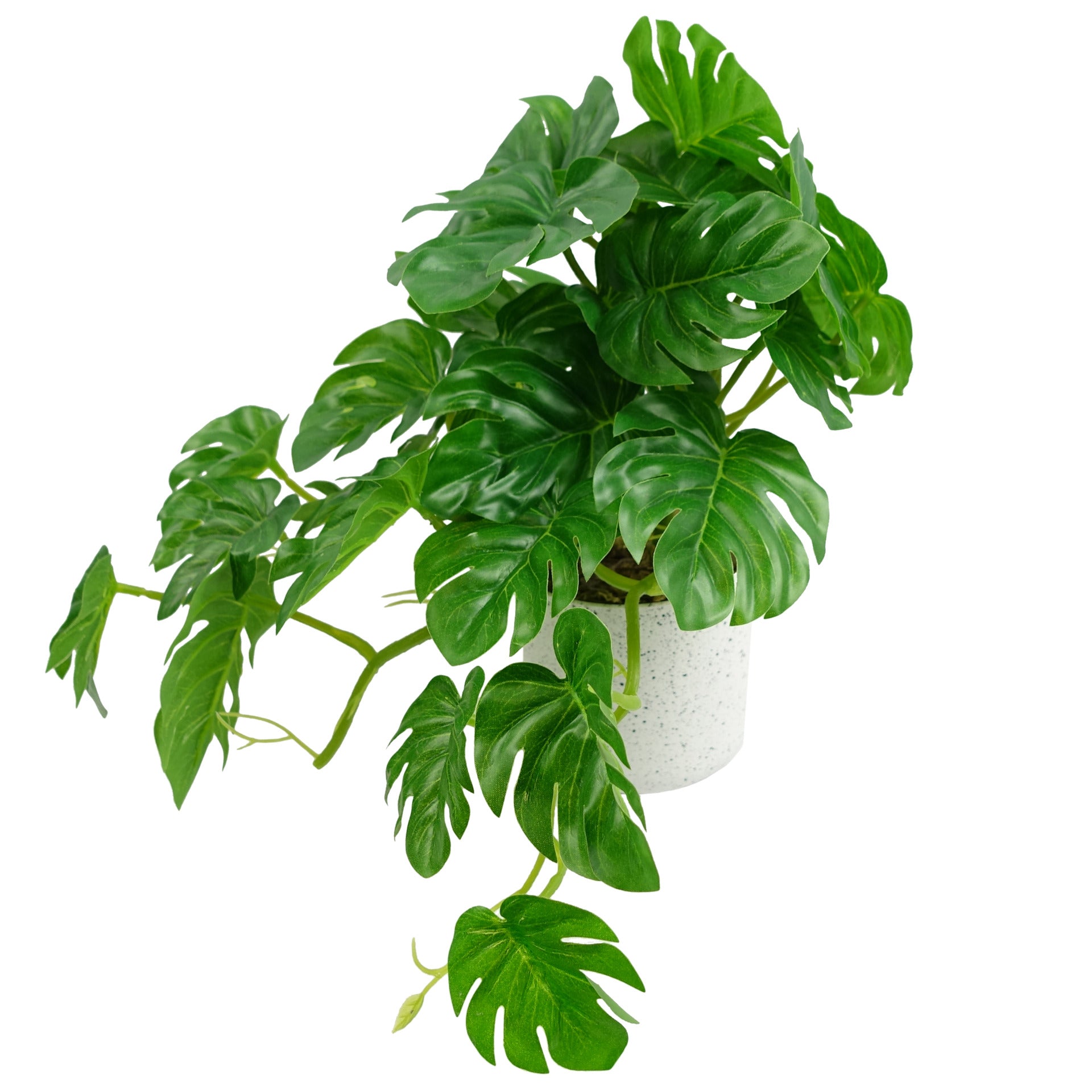 30 cm künstliche grüne Monstera-Hängepflanze im Topf