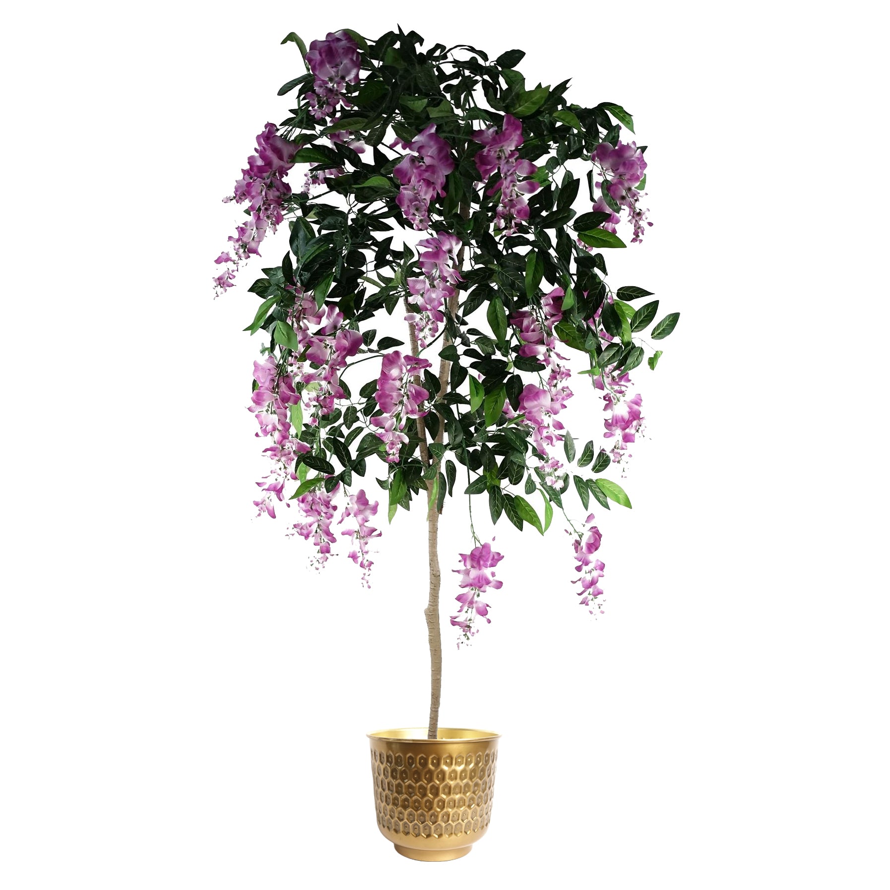 20cm Gold Honeycomb Metal Planter by Leaf