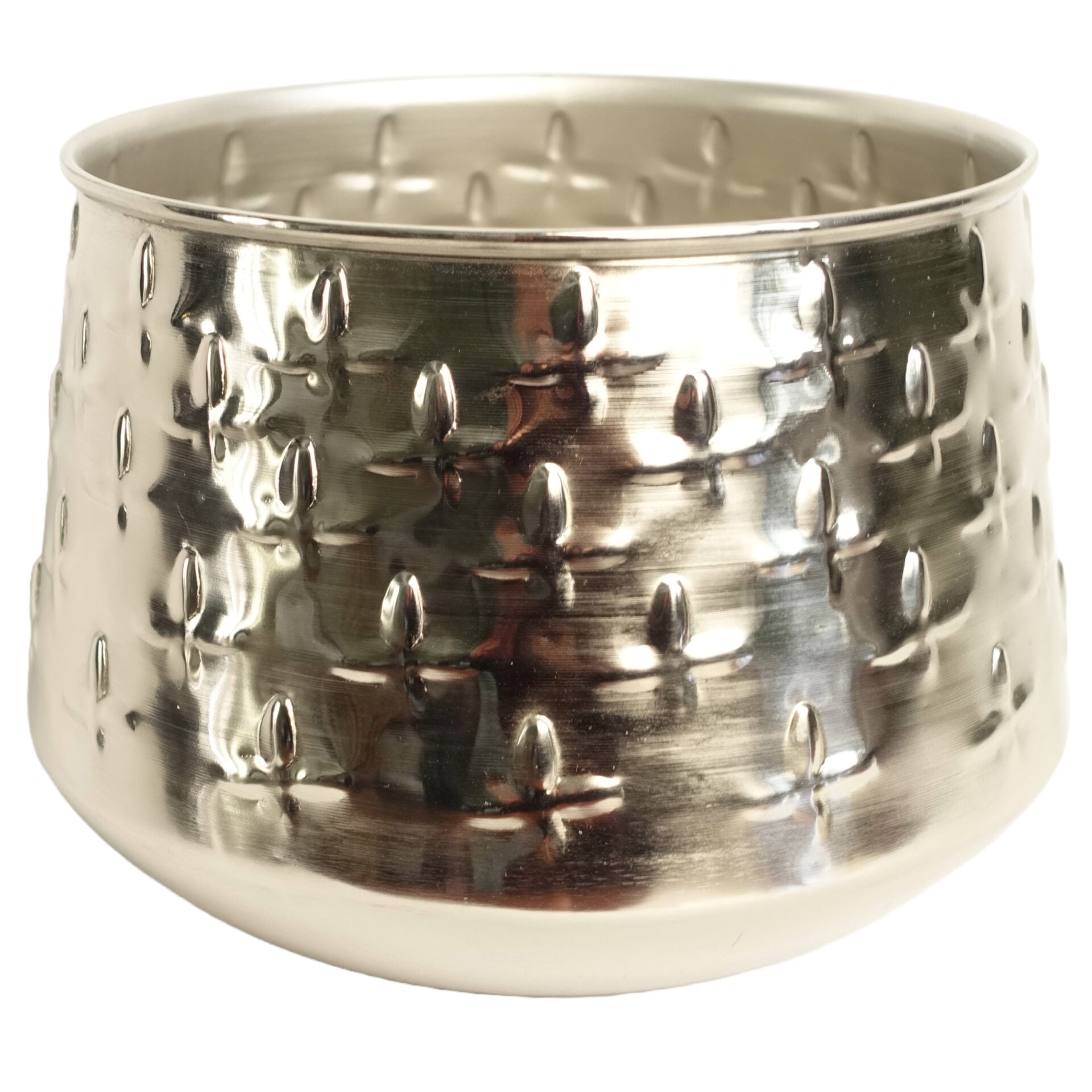 18cm Silver Cross Metal Planter by Leaf