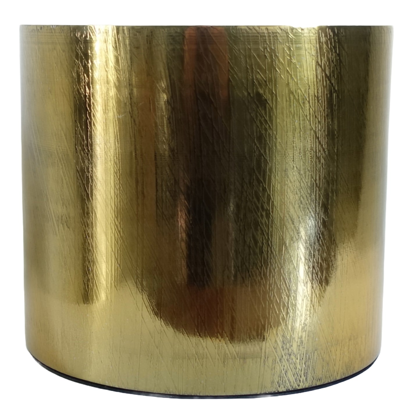 18cm Gold Etched Metal Planter by Leaf