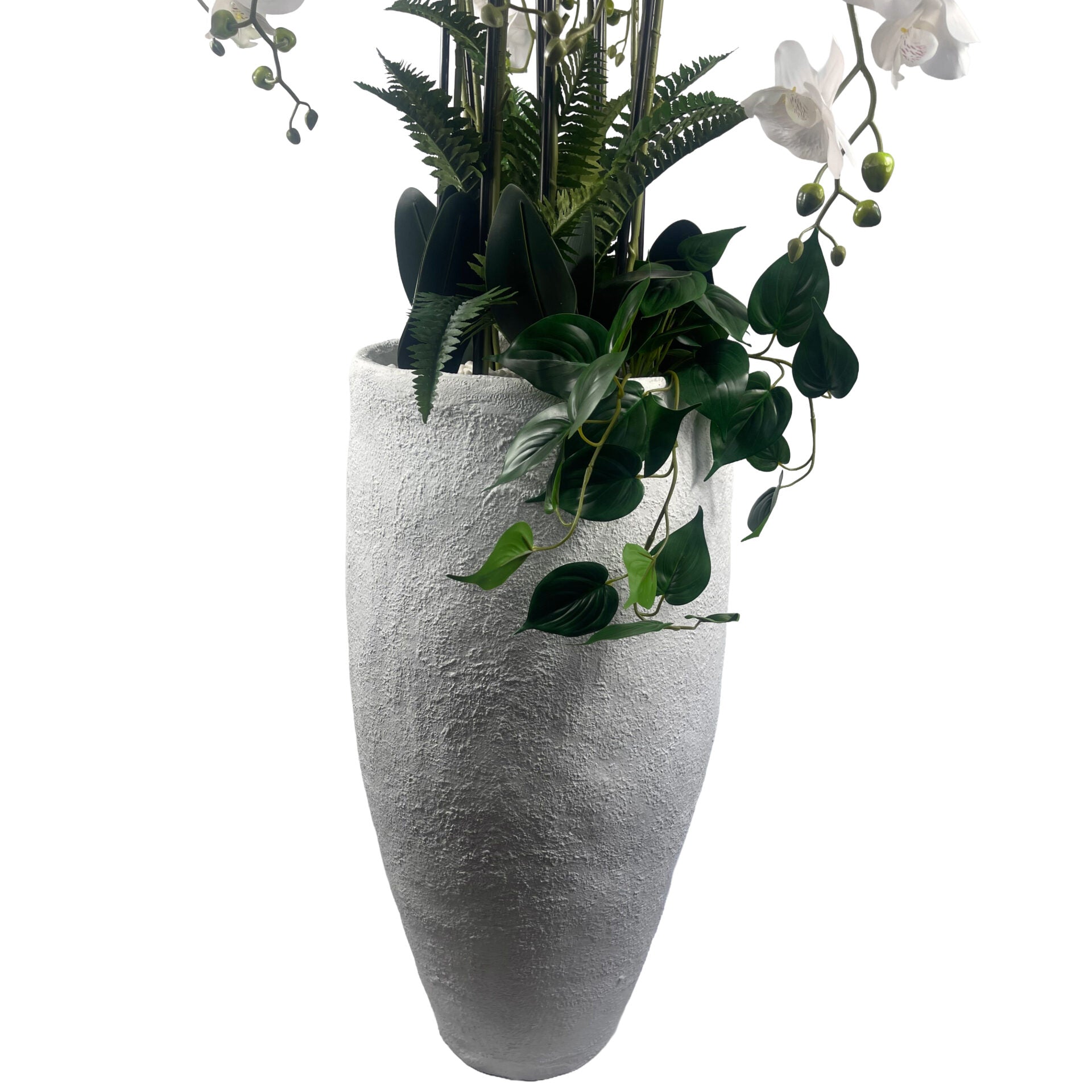150cm White Orchid Potted Display Artificial