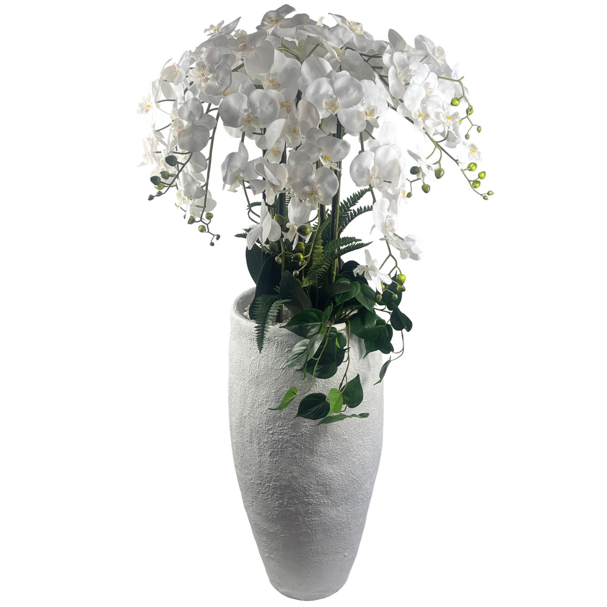 150cm Weiße Orchidee Getopft Künstlich